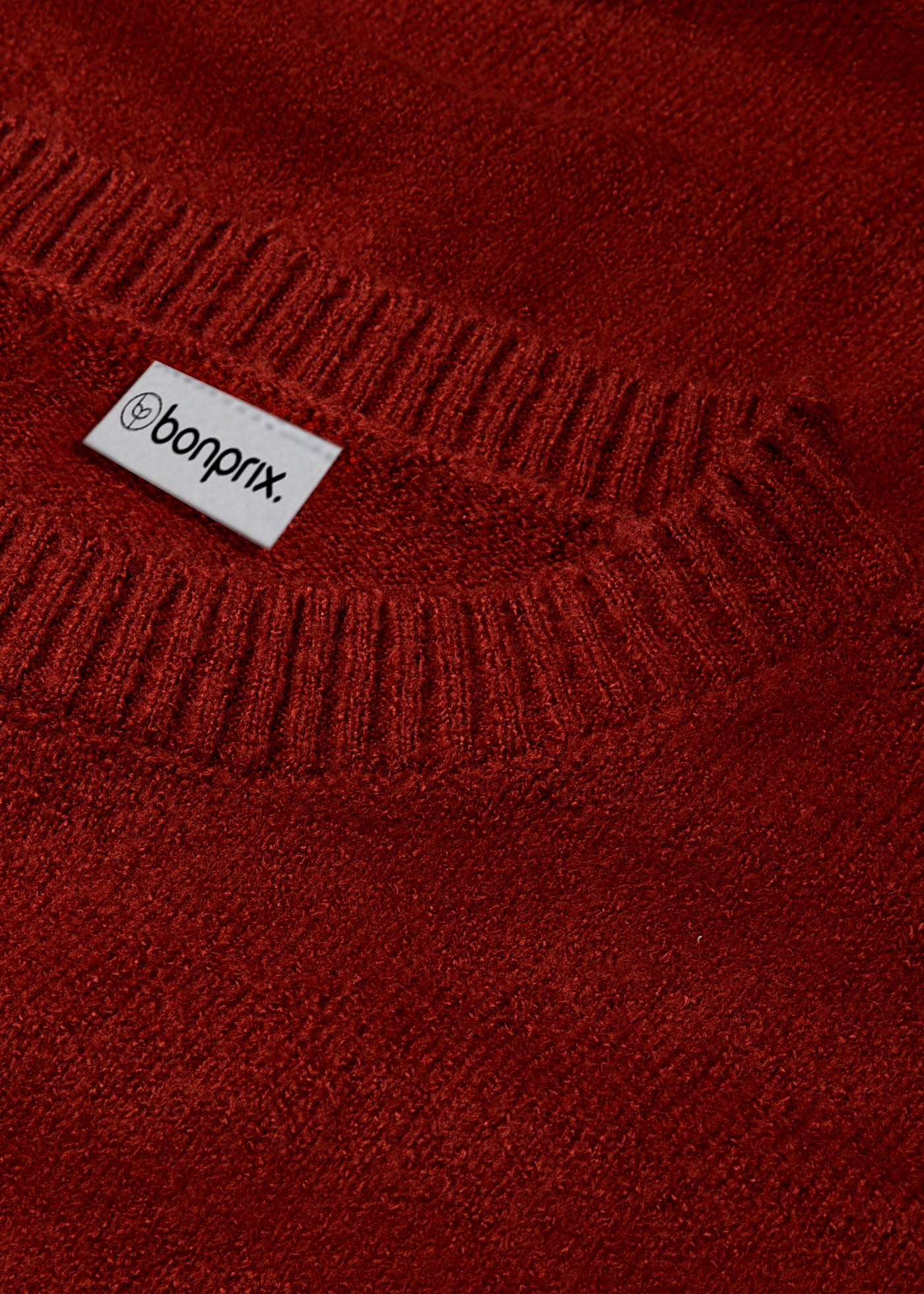 bonprix Robe en sweat »Oversize-Strickkleid« aus Materialmix, Oversize Passform, knielang, mit Seitenschlitzen