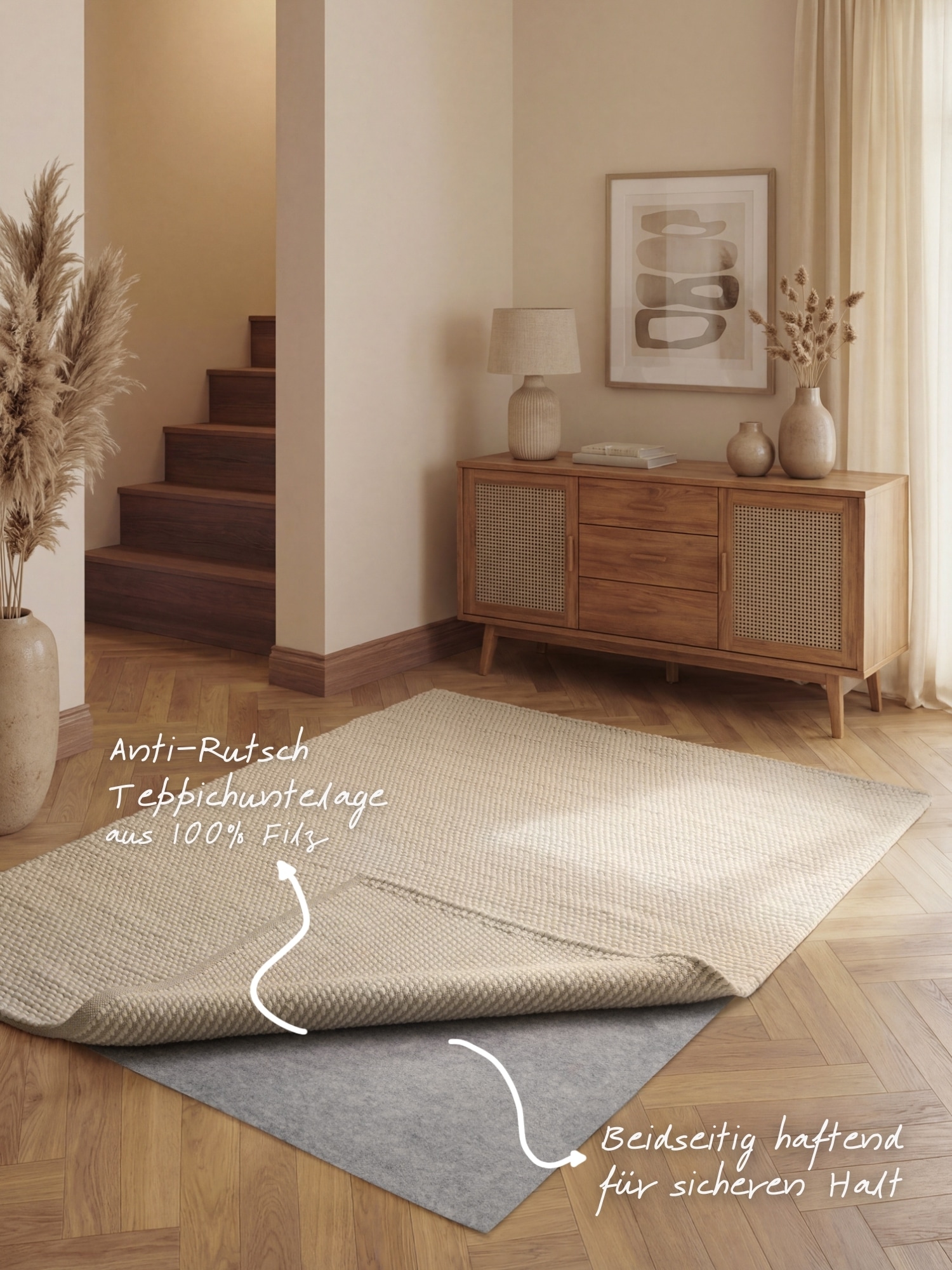 vikosa Teppichunterlage »Prove« Rutschfest, Anti-Slip-Matte, Teppichstop, Antirutsch, Zuschneidbar