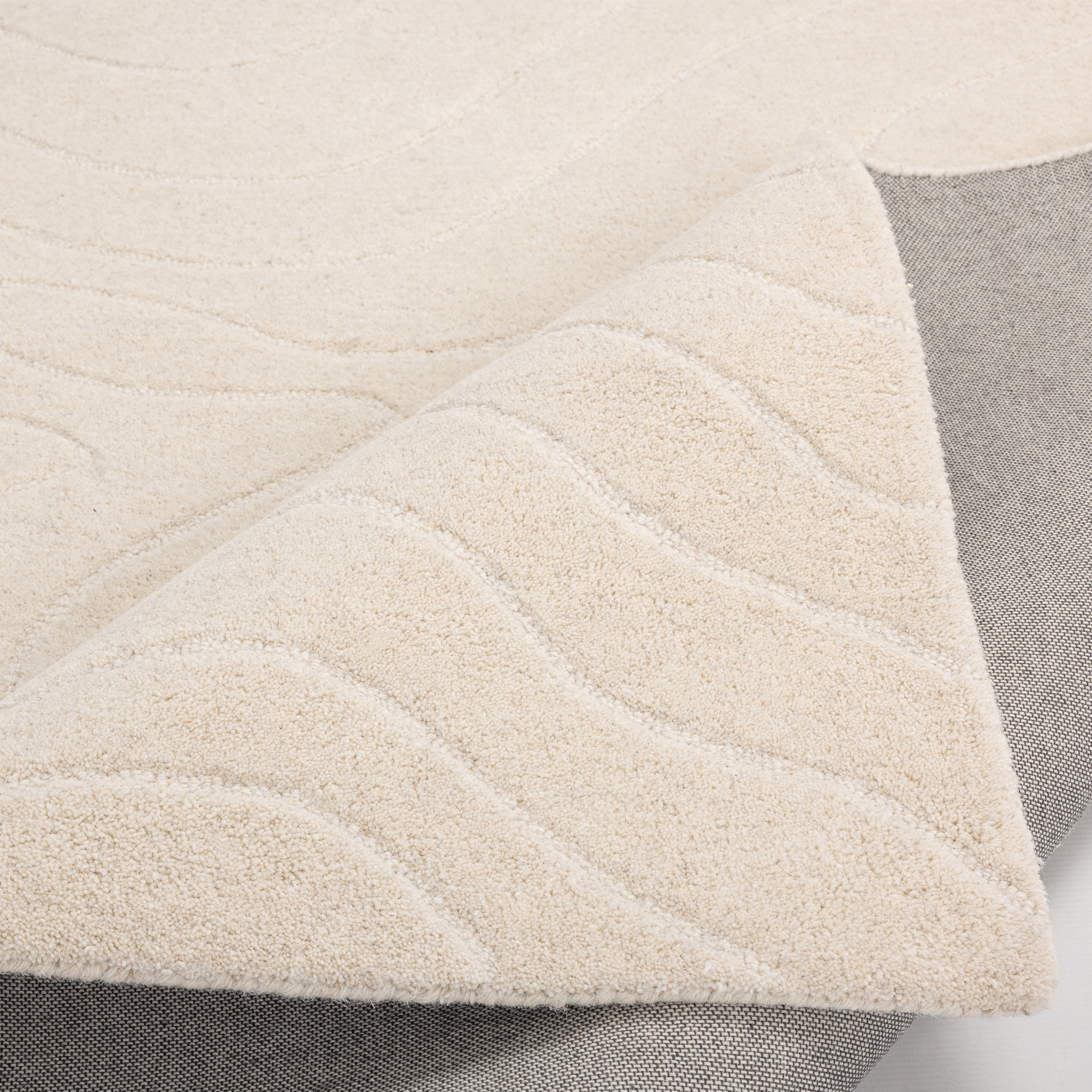 LeGer Home by Lena Gercke Tapis en laine »Zarrah, mit Wellendesign, Linienmuster« Rectangulaire 14 mm Höhe laine pure, moderne, scandinave, salon, chambre, salle à manger