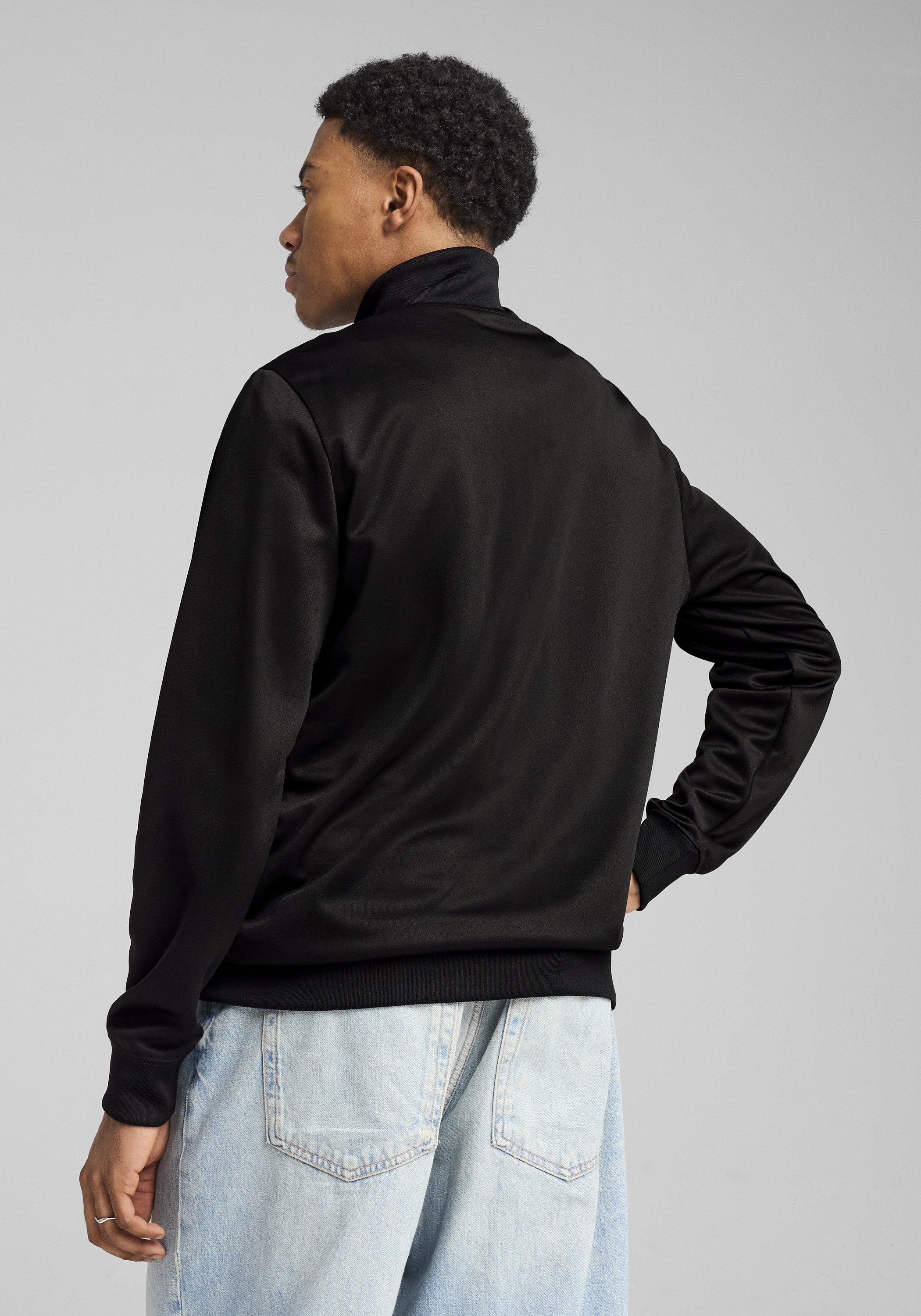 PUMA Veste d'entraînement »ESS NO. 1 LOGO POLY TRACK JACKET« ohne Kapuze mit Eingrifftaschen, mit DryCELL-Technologie, atmungsaktiv