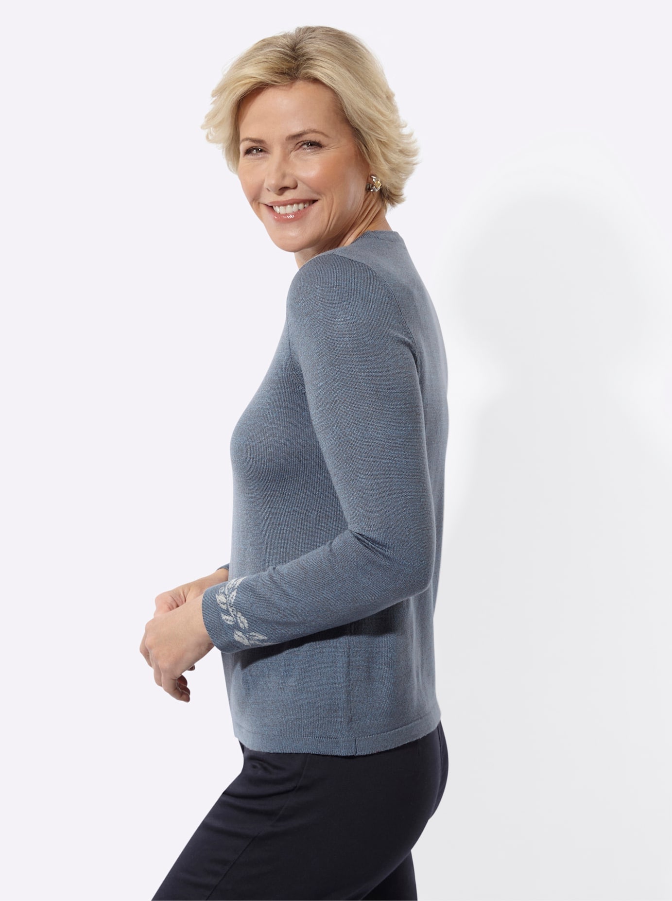 Classic Basics Pull à col rond »Stehkragen-Pullover«