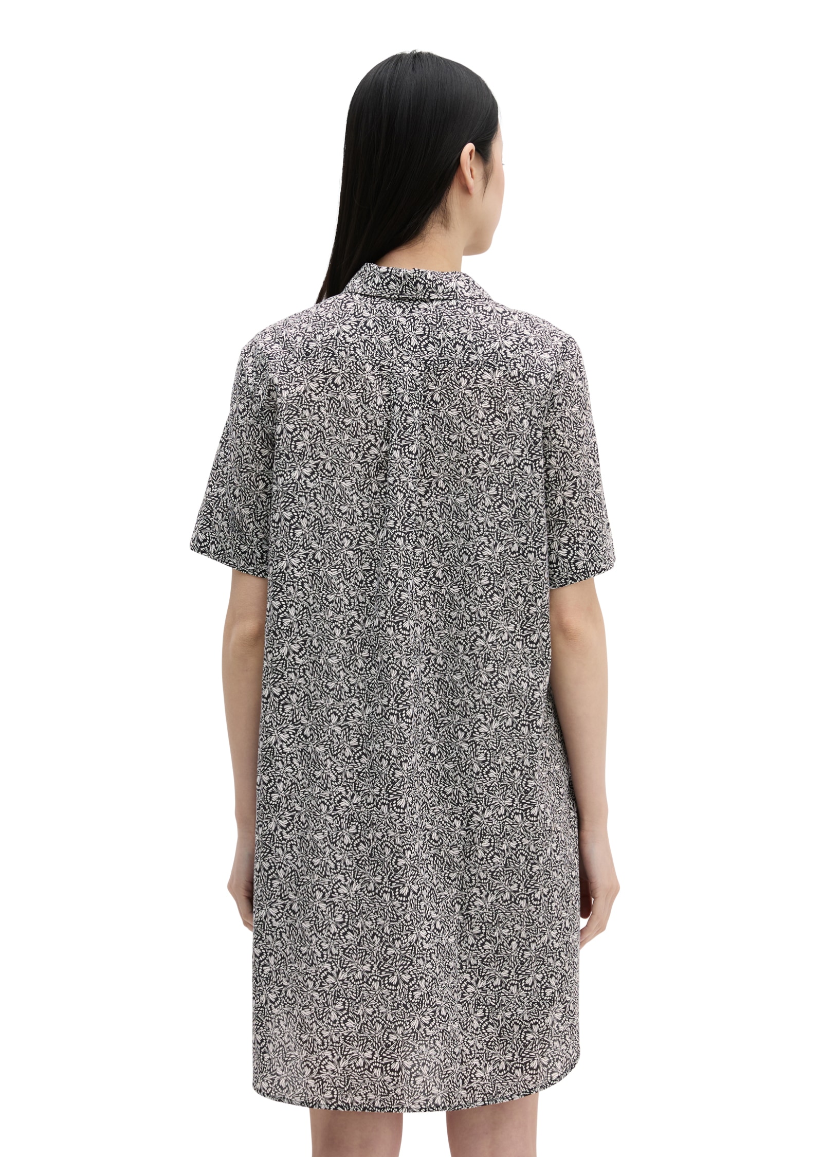 Marc O'Polo Robe chemisier Poches dans les coutures latérales loose aus bedrucktem Baumwoll-Voile