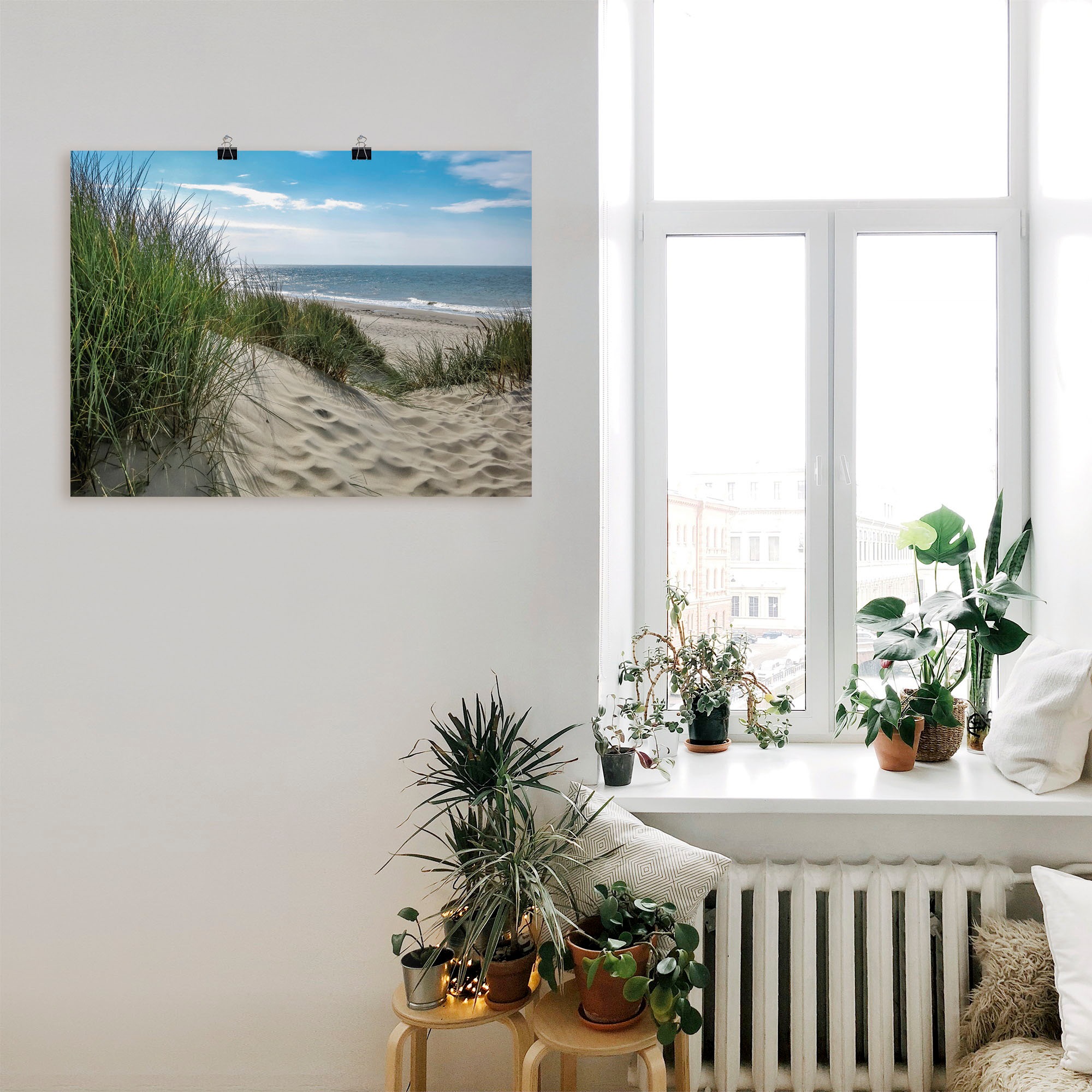 Artland Wandbild »Dünenlandschaft im Sommer an der Nordsee« Strand 1 Stk. tlg. als Leinwandbild, Poster in verschied. Grössen