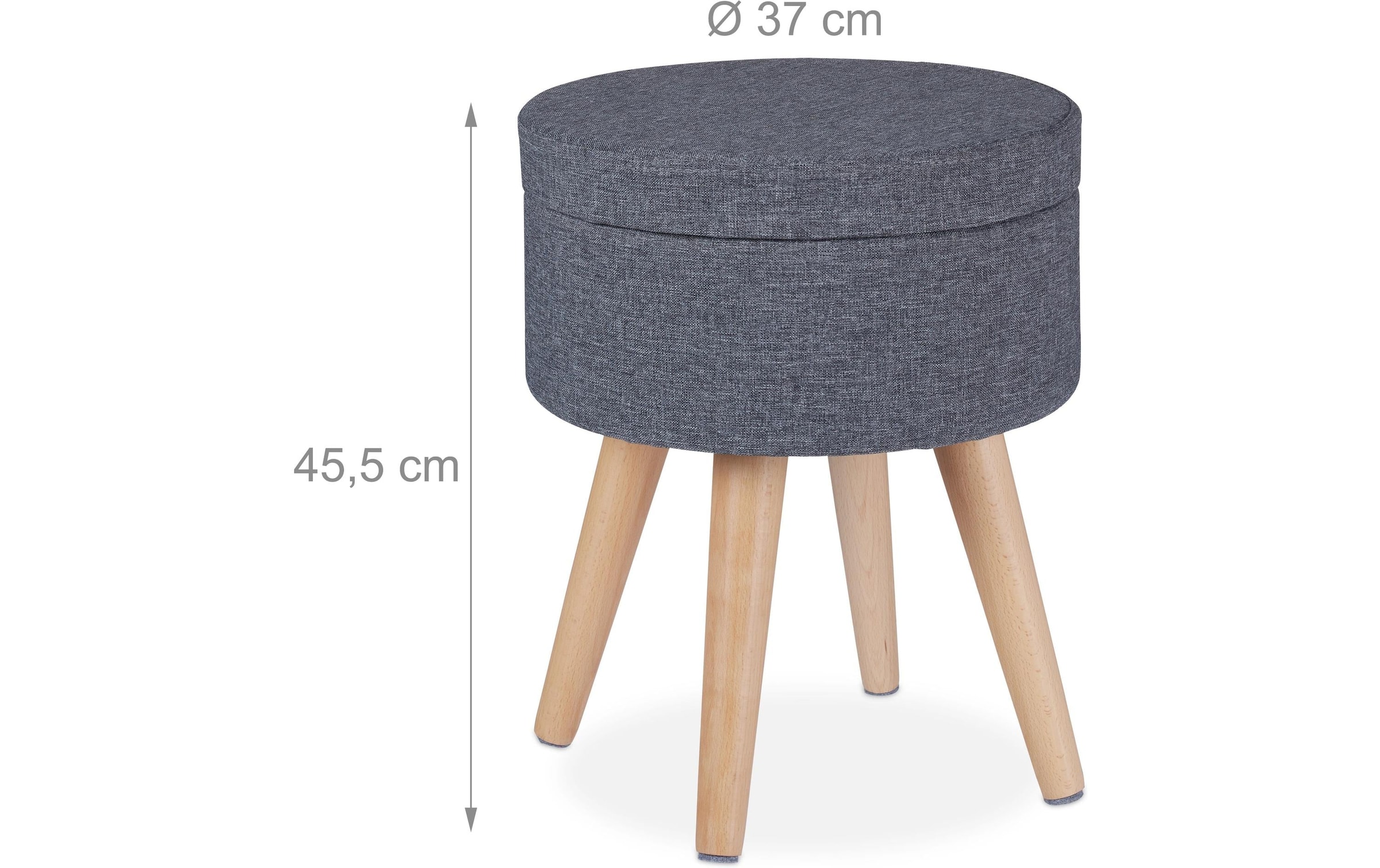 relaxdays Hocker »45.5 x 37 cm« itzhocker mit Tischfunktion