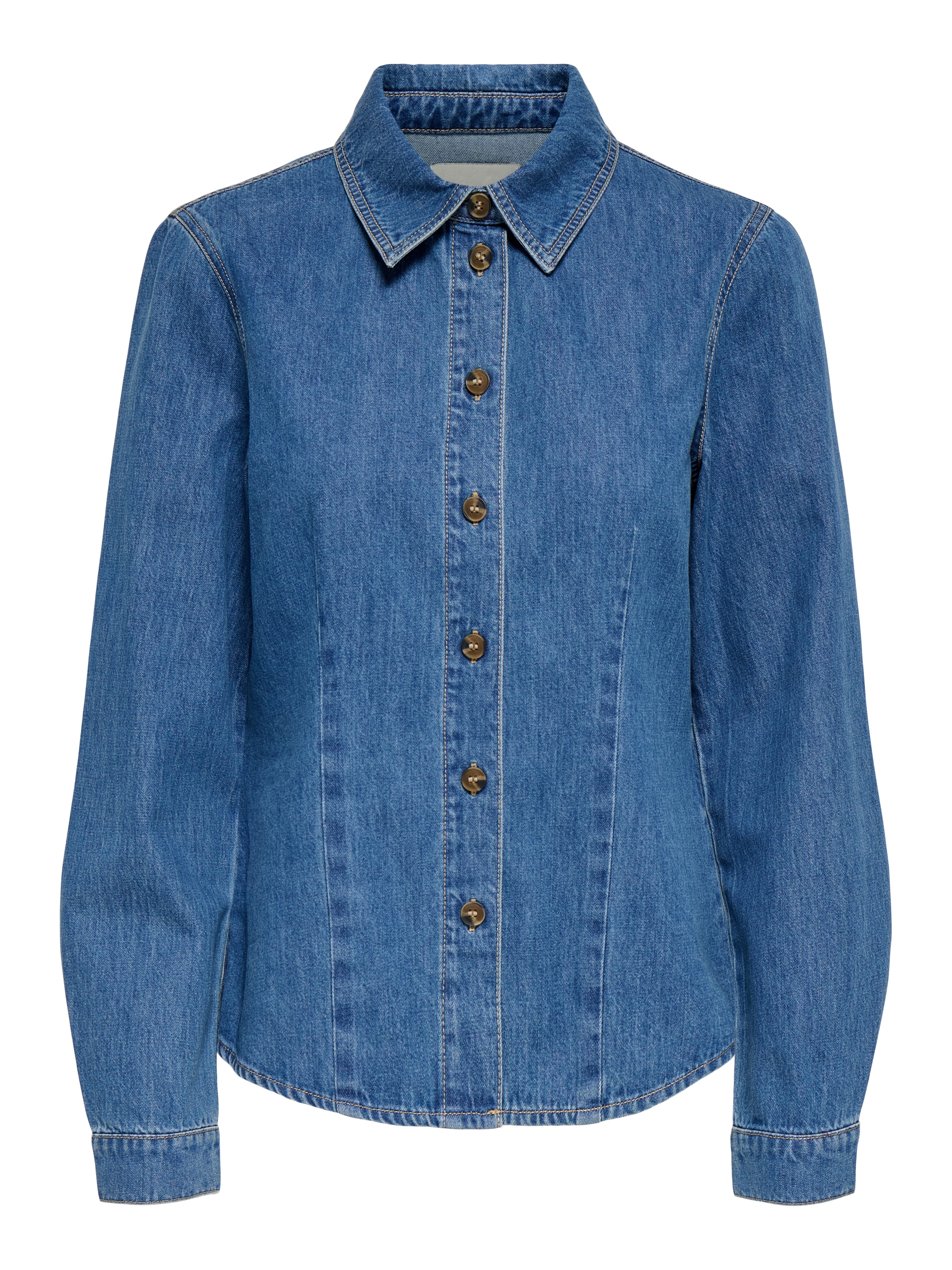 ONLY Blouse en jean »ONLUNA FITTED SHIRT DNM« coton, denim