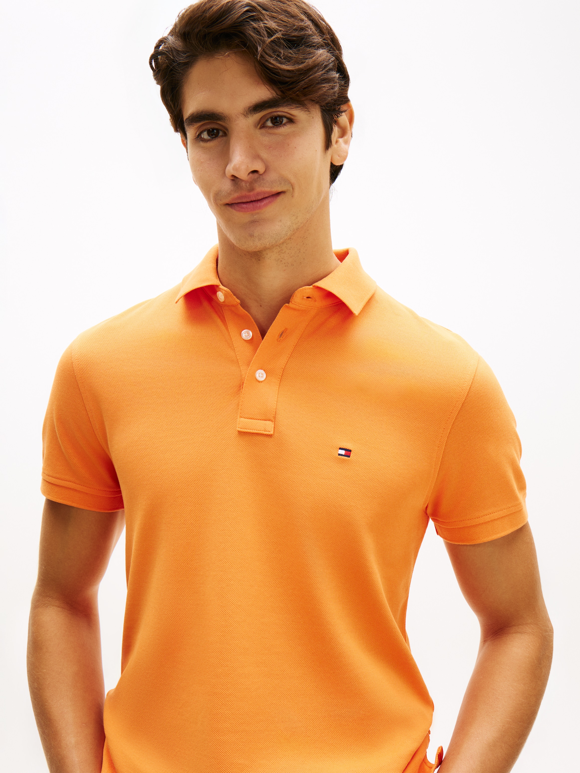 Tommy Hilfiger Poloshirt »1985 SLIM POLO« Markenstickerei, aus Baumwoll-Piqué
