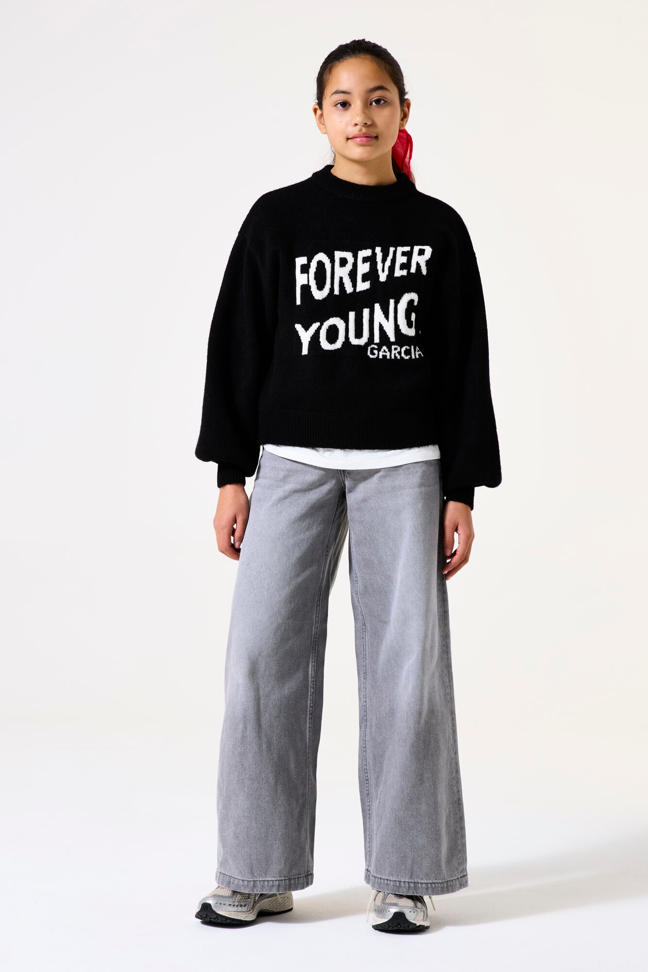 Garcia Rundhalspullover mit Schriftzug for GIRLS