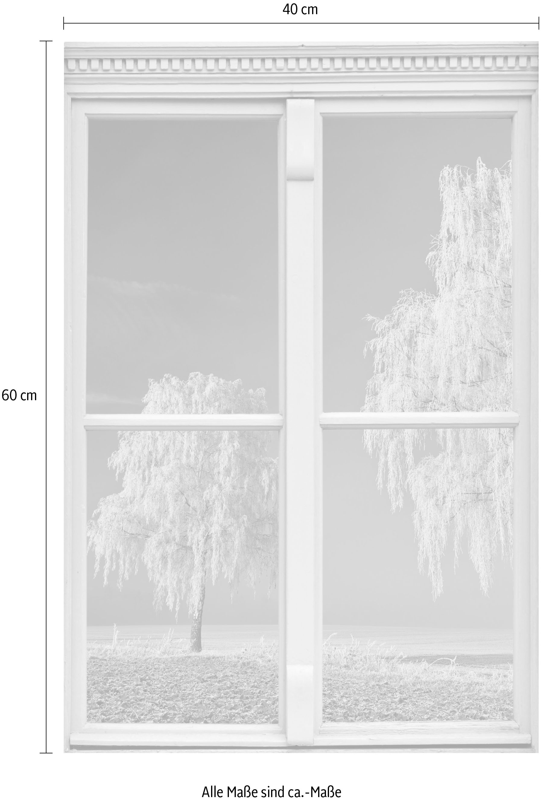 queence Autocollants muraux »Bäume« Wandsticker, Wandbild, selbstklebend, 3D, Fenster