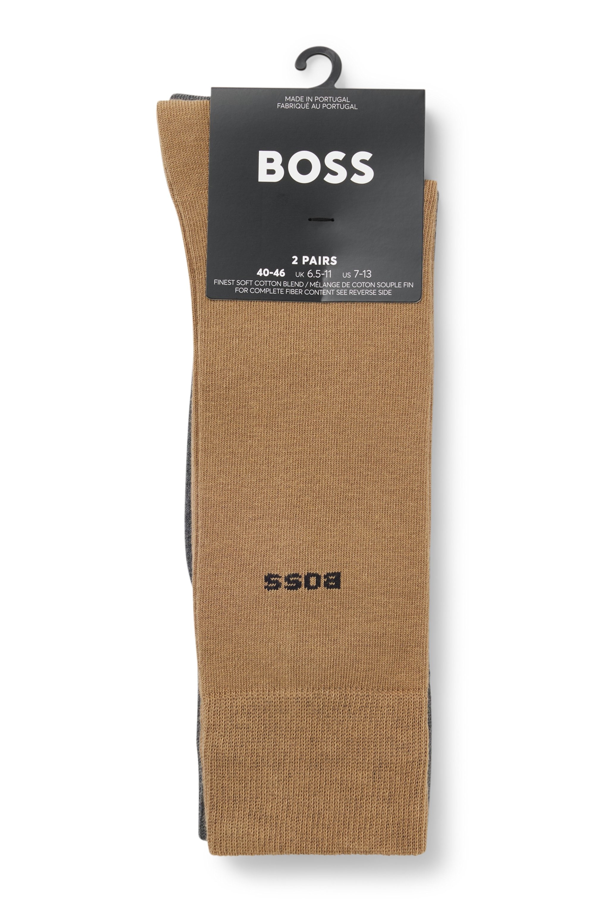 BOSS Chaussettes d'affaires »2P RS Uni CC« Packung, 2er, 2 cuis tlg. mit Markenlogo