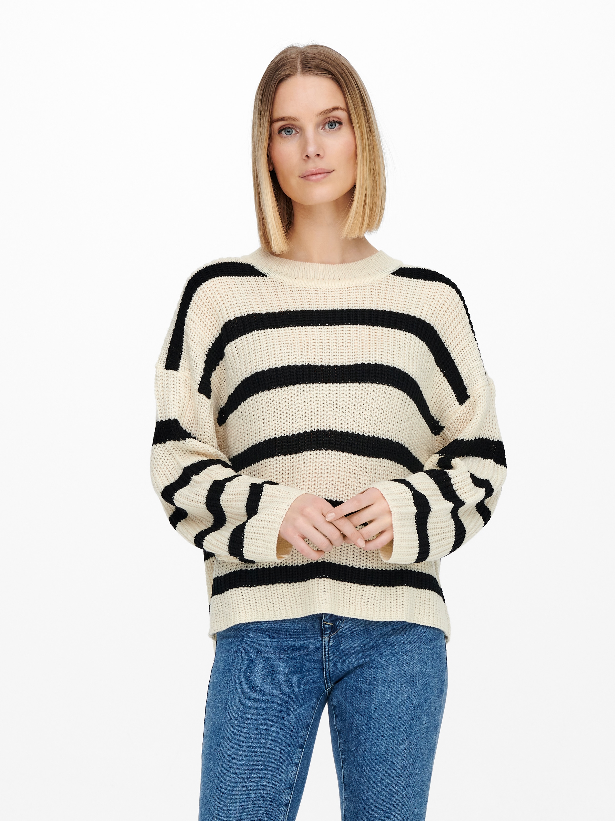 JDY Pull en tricot »JDYJUSTY L/S STRIPE PULLOVER KNT NOOS«
