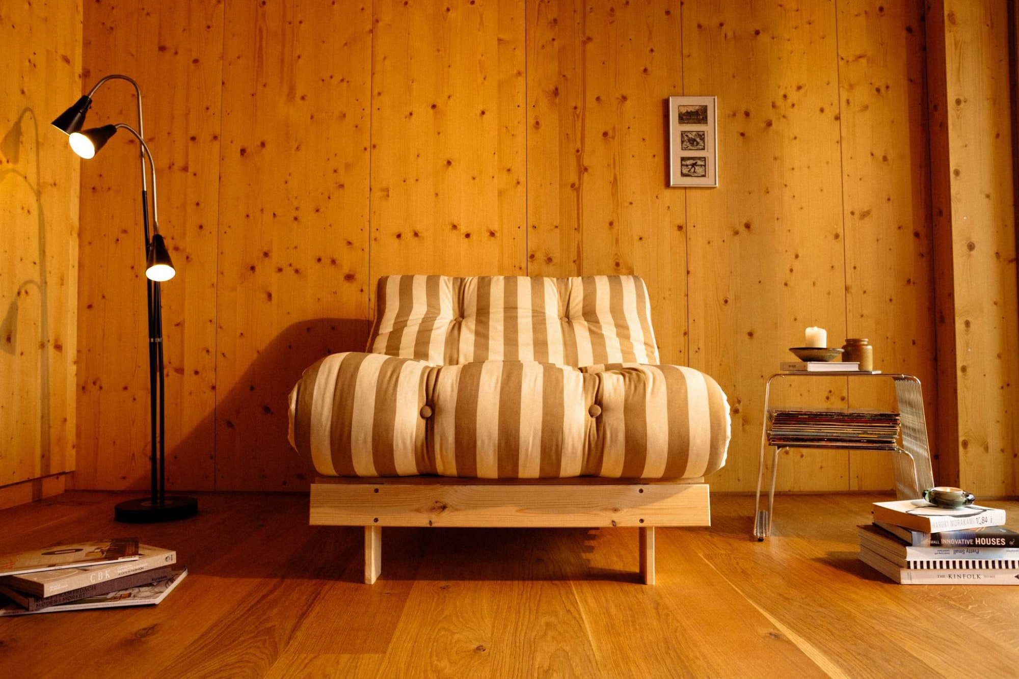 Karup Design Daybett »Roots Sofa Bed, Schlafsofa, Bettfunktion, FSC®-Massivholz, B: 90 cm« Inkl. Futonmatratze. Made in Europe, minimalistisches Design
