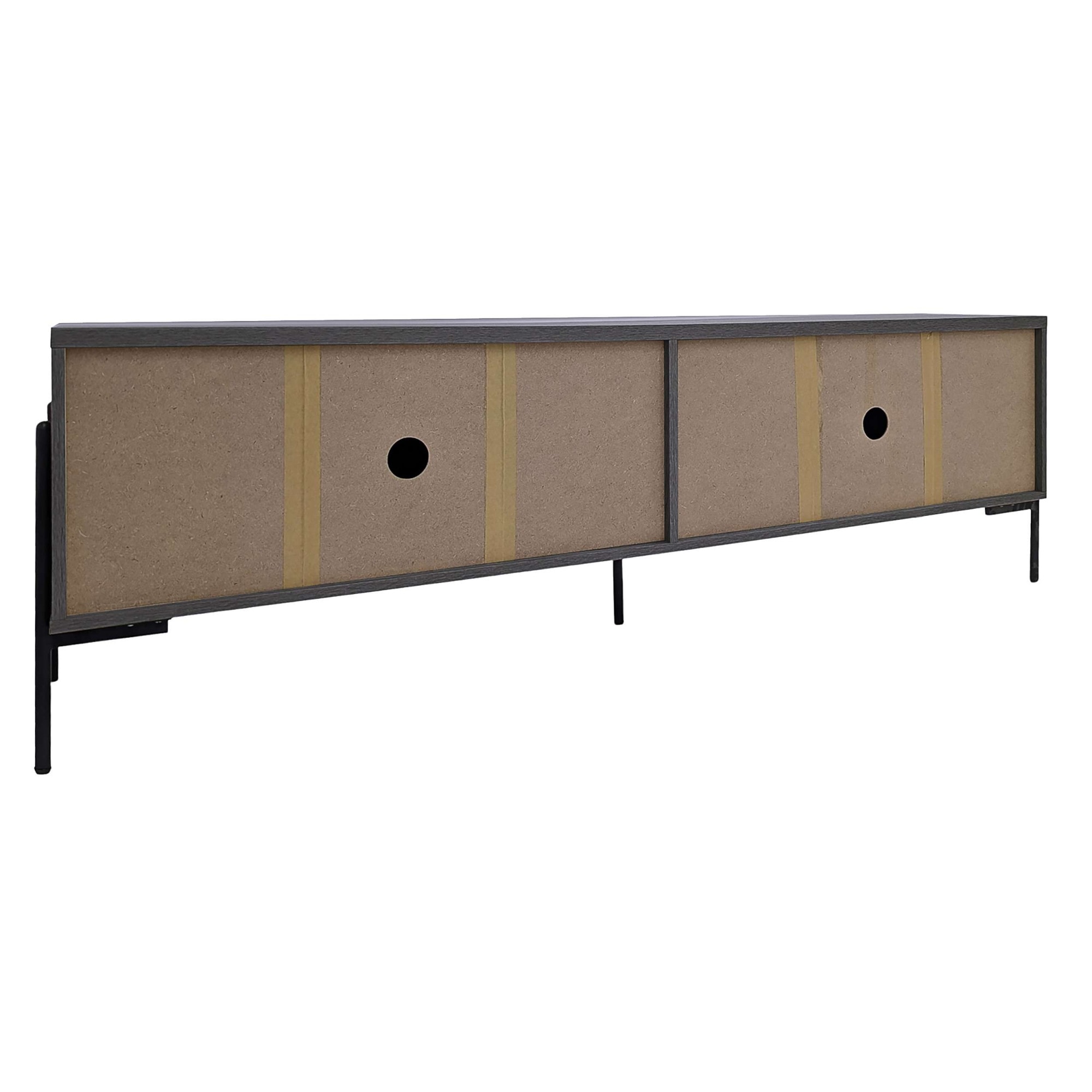 GOODproduct Table basse »Eadwine« TV-Kommode, Push-to-open, Türen mit Fischgräten Muster, Breite 175 cm