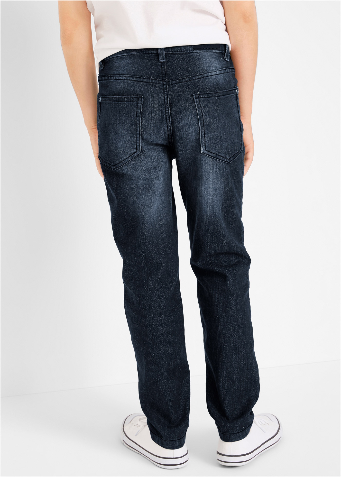 bonprix Jeans slim , Slim Fit Stretch-Jeans mit verstellbarem Bund, Straight
