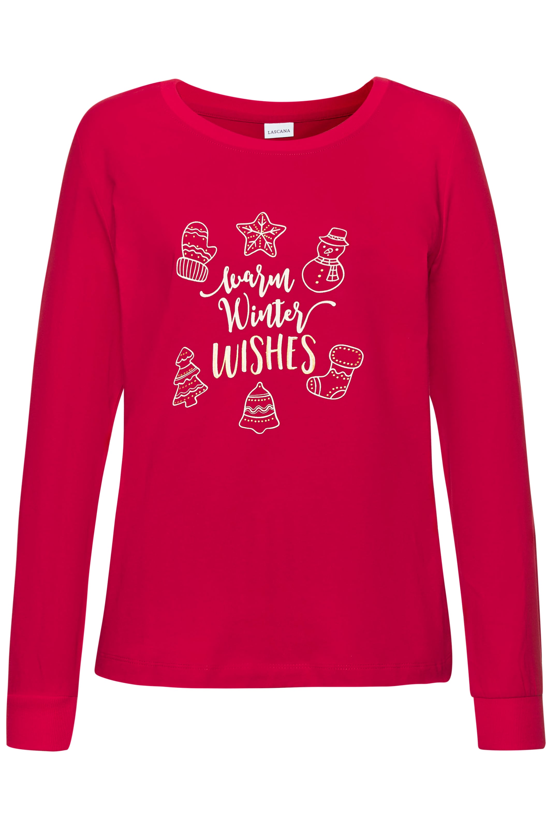 LASCANA Pyjama Set, 2 pièces Mit Weihnachtlichem Muster