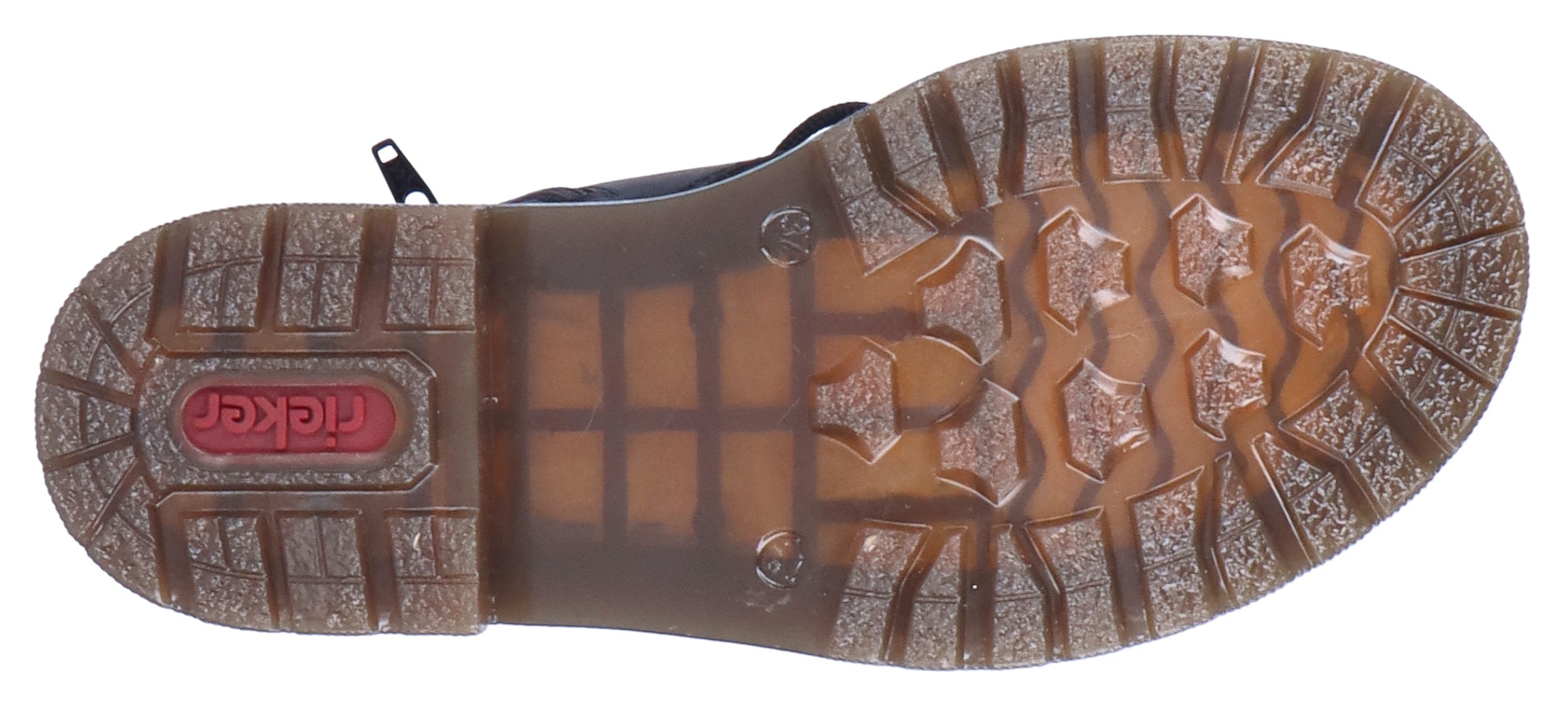 Rieker Bottines à lacets  , bottine à lacets, talon bloc, avec embossage logo