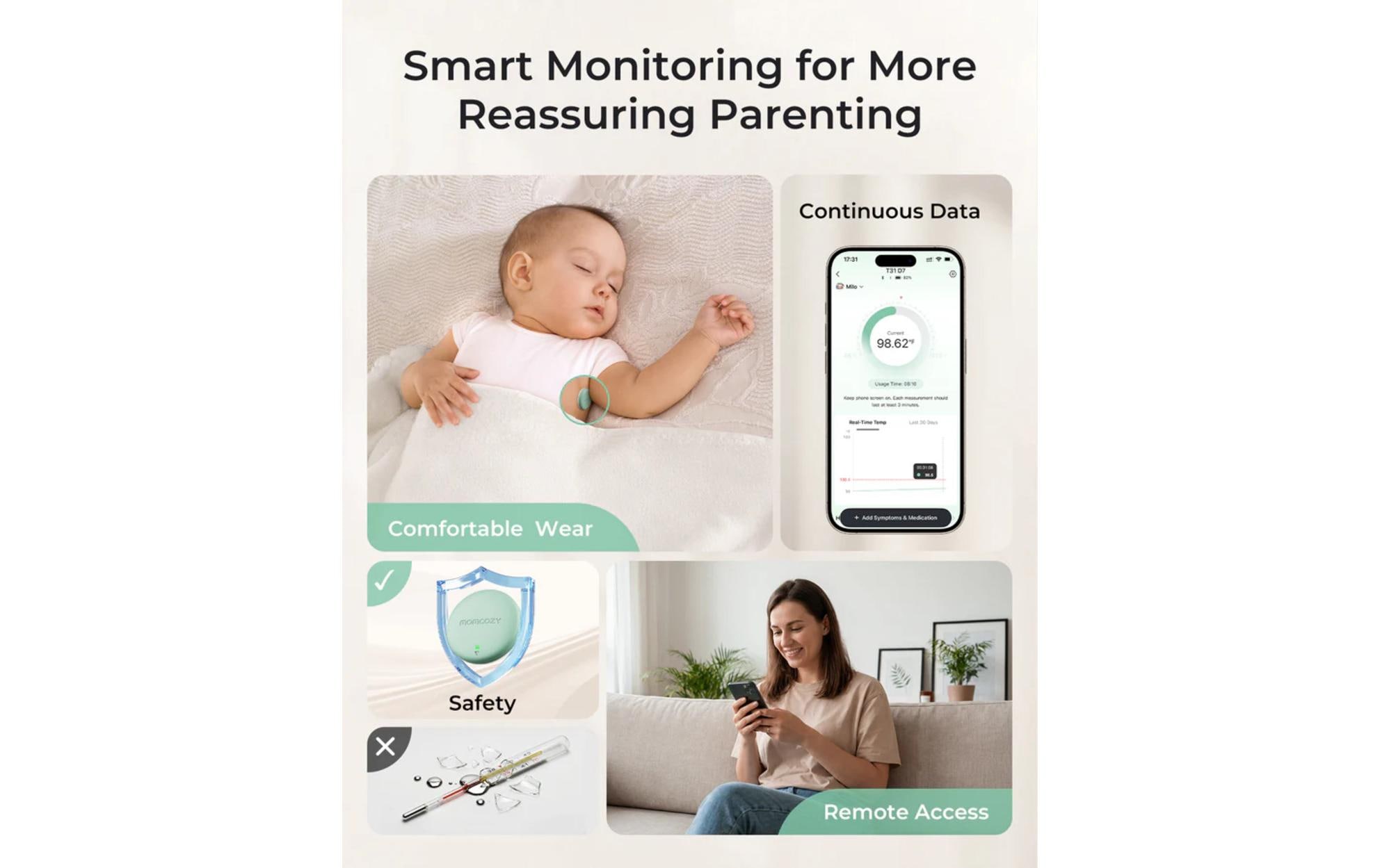 Momcozy Thermomètre médical »Smartes Babythermometer für die Achselhöhle«