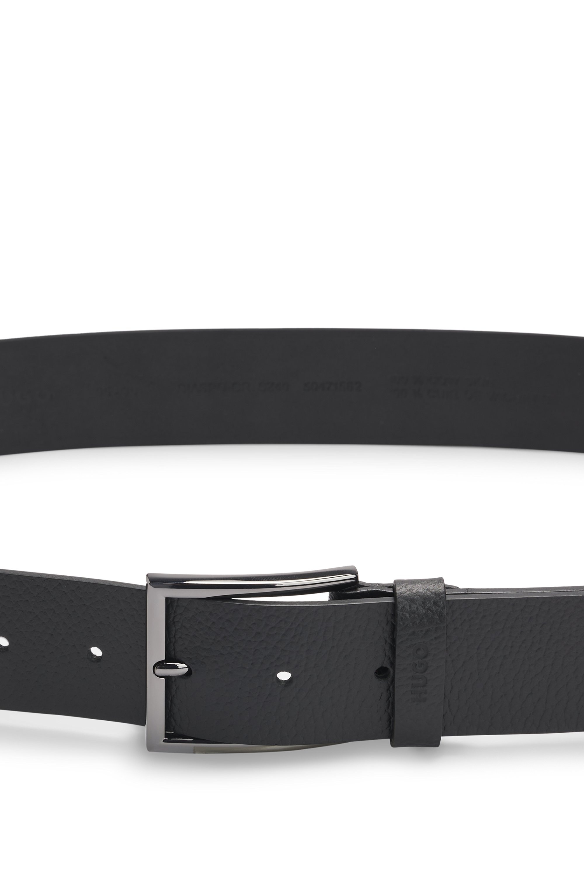 HUGO Ceinture en cuir »Giaspo-Gr Sz40 10« mit roter Kontrastnaht