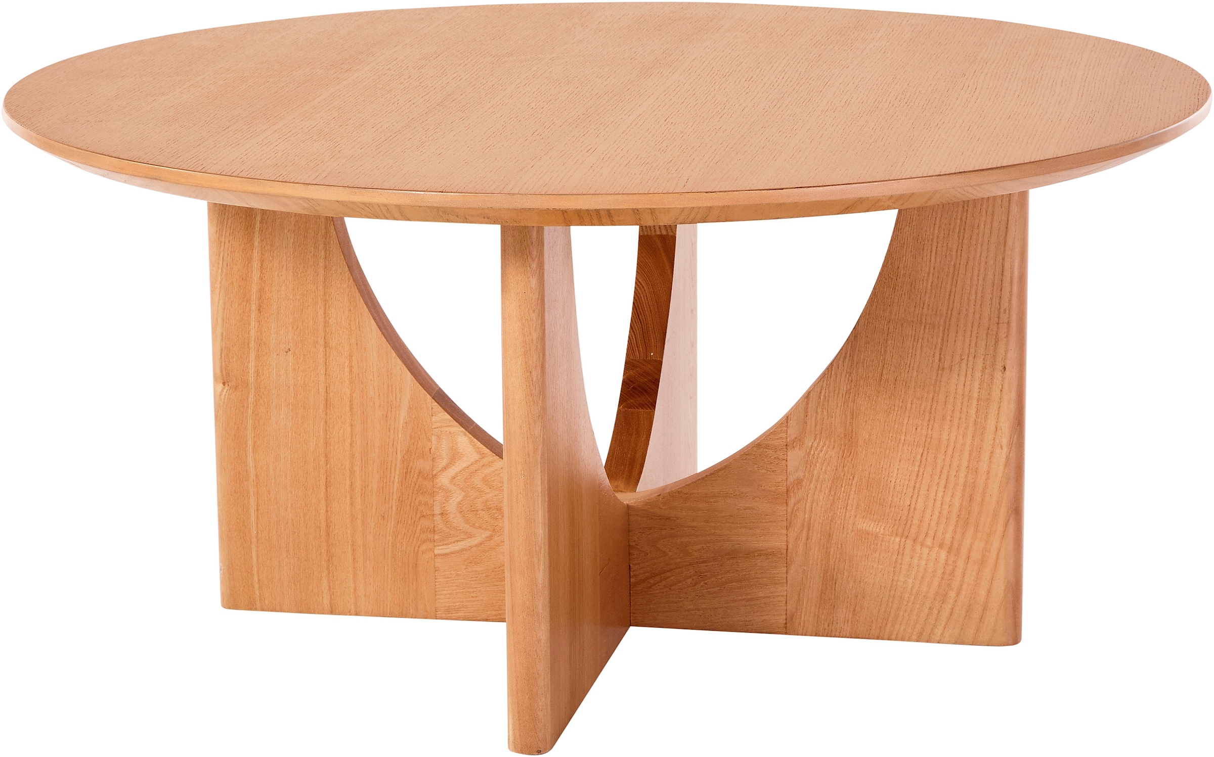 LeGer Home by Lena Gercke Couchtisch »Zirella« 1 Stk. tlg. massives Eschenholz, markantes Kreuzfuss-Design, Breite 85 cm
