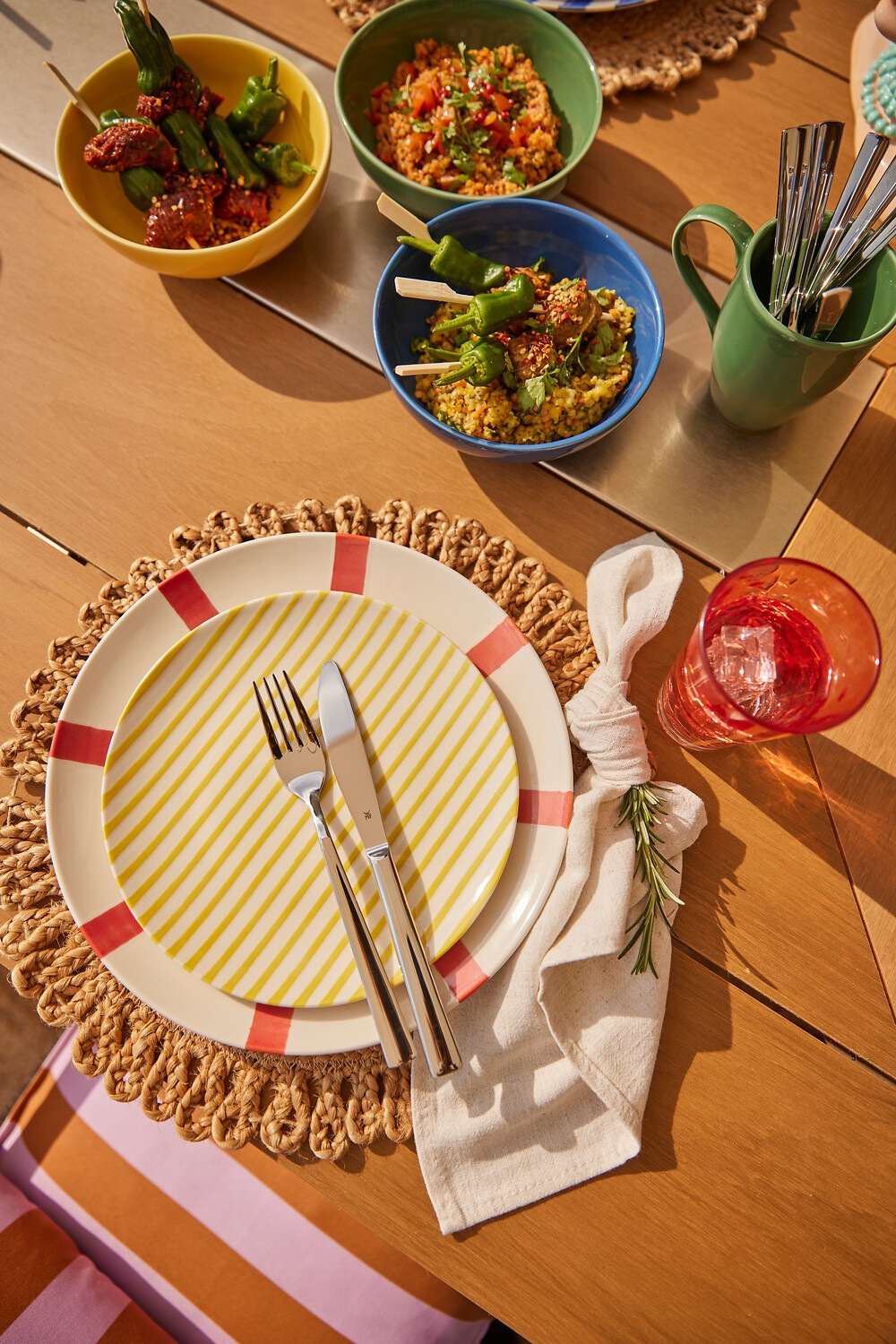 GOODproduct Set de table »Aimka« Handgefertigt, 35x35, rund