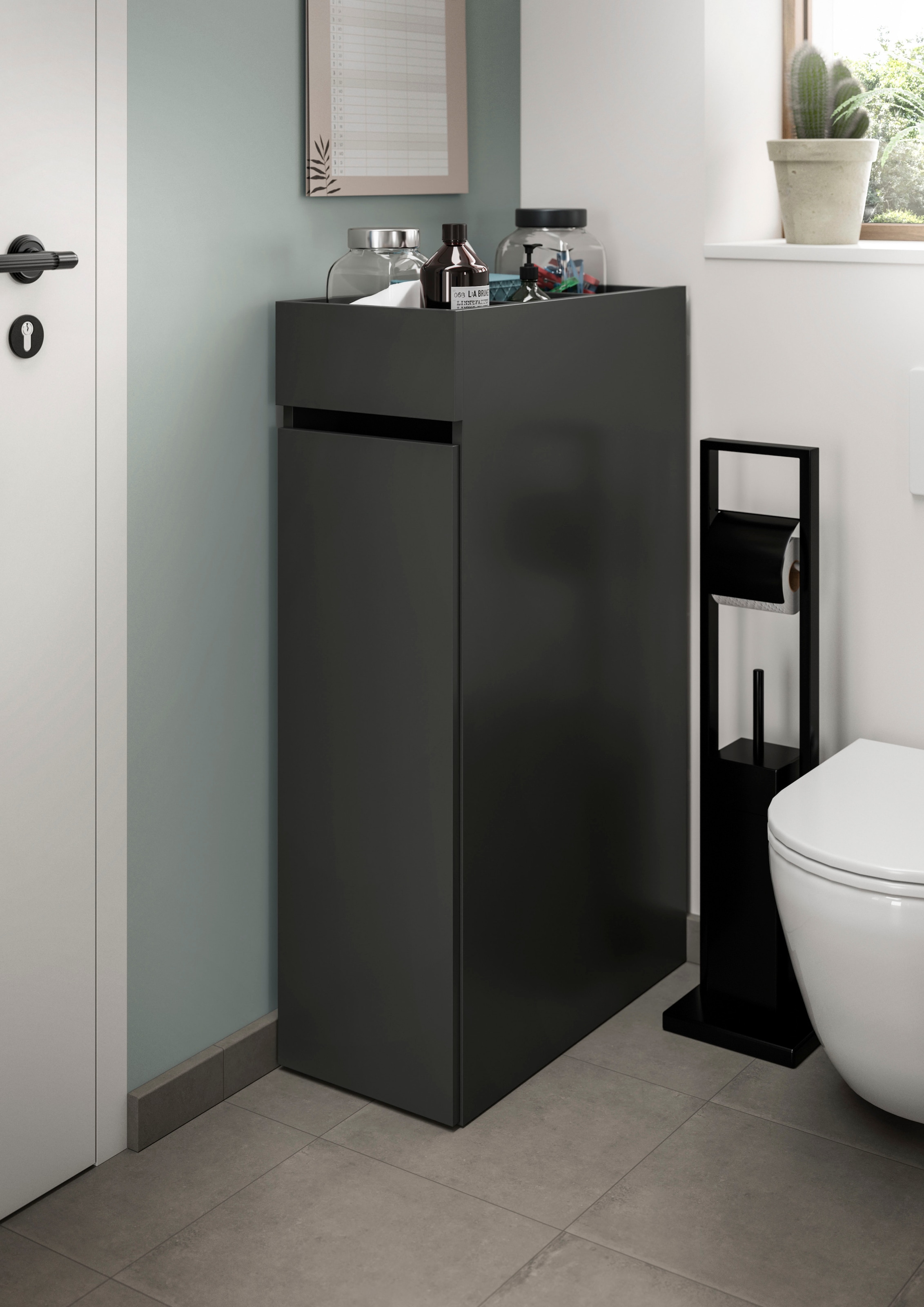 welltime Anbauregal »FALAS,  Höhe 101cm, Apothekerauszug, 3 offene Ablagefächer« 1 Stk. tlg.