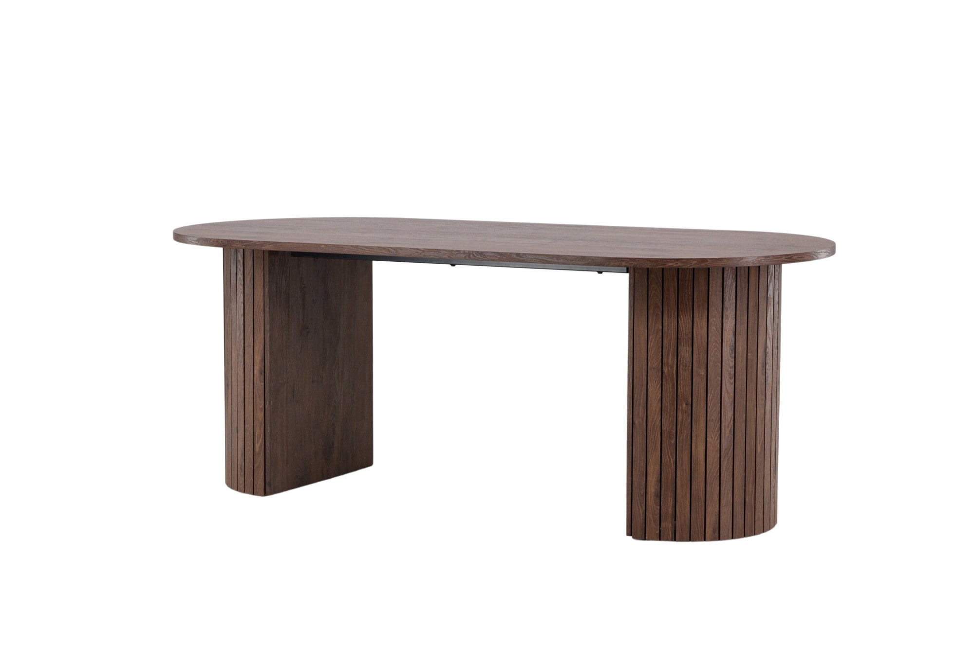 Venture Home Esstisch »Härön, ovaler Esstisch in warmem Mokka, einladend, 200 × 90 cm« Esszimmertisch, MDF, Stahlbeine, oval, gesellig, einheitlich