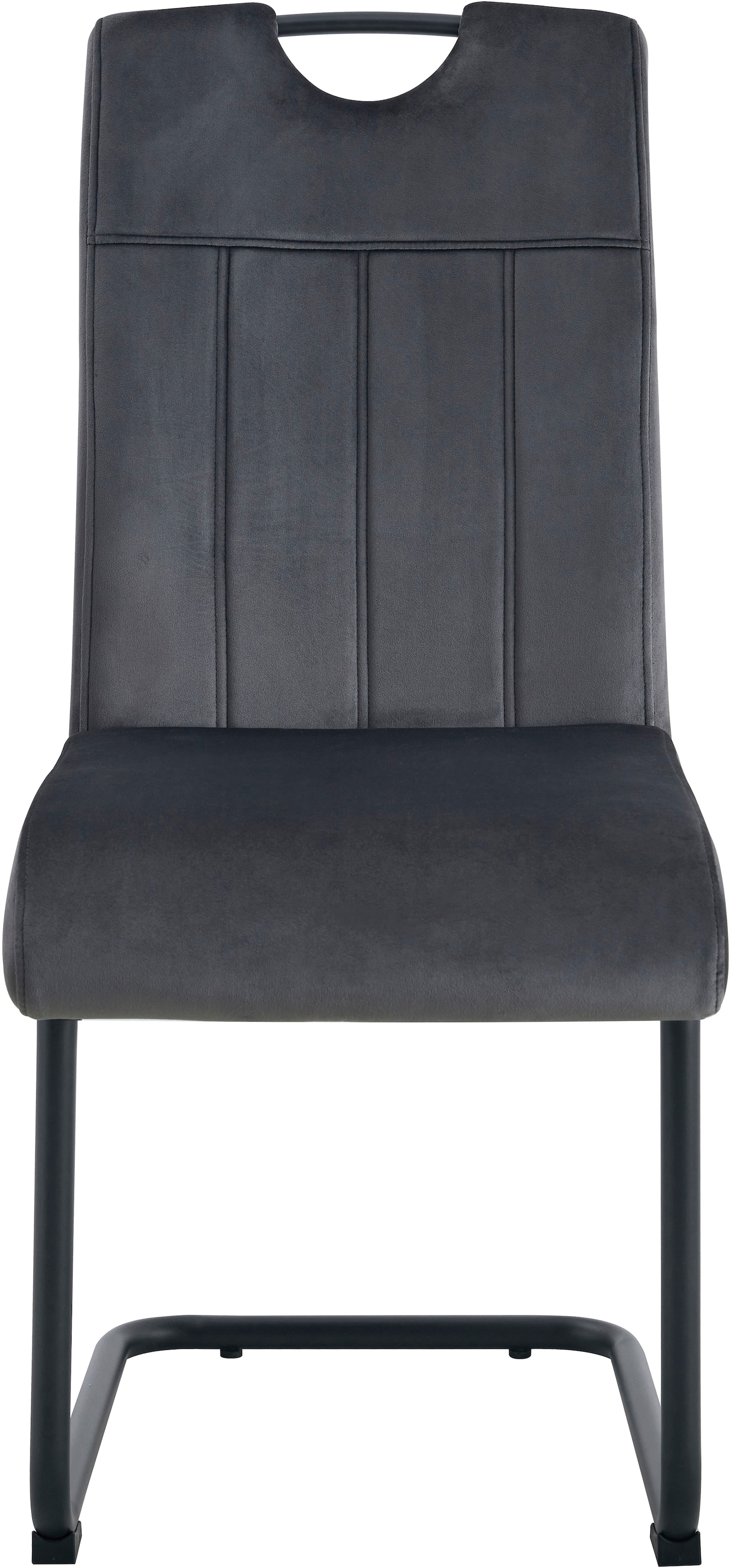 Home affaire Esszimmerstuhl »BRANDON, 2er Set, mit Metallgestell in matt schwarz« (Set) 2 Stk.in verschiedenen Farben, Belsatbarkeit pro Stuhl 120 kg, 360° drehbar