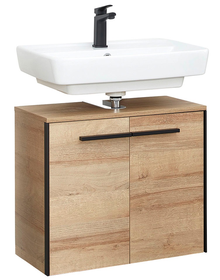 Saphir Ensemble de meubles de salle de bain »Quickset 395 4-teilig, Waschbeckenunterschrank mit LED-Spiegelschrank« 5 cuis tlg.