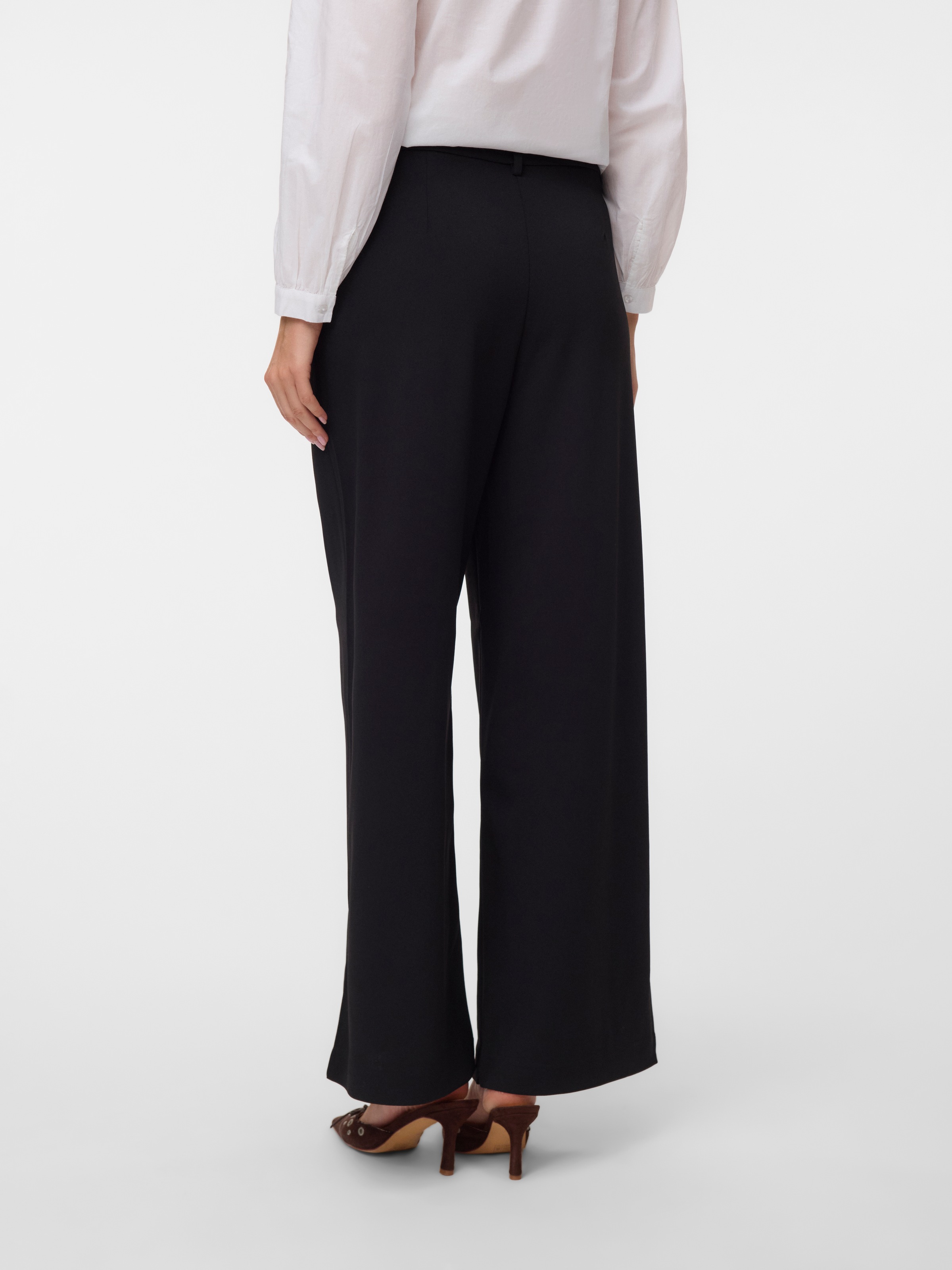 Vero Moda Pantalon de costume »VMZAMIRA MW WIDE PANT NOOS«  Mélange de matières, coupe large, taille régulière