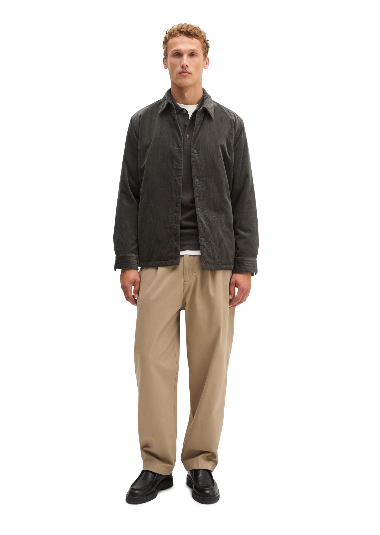 Marc O'Polo Hemdjacke Cord-Overshirt regular mit leichter Wattierung