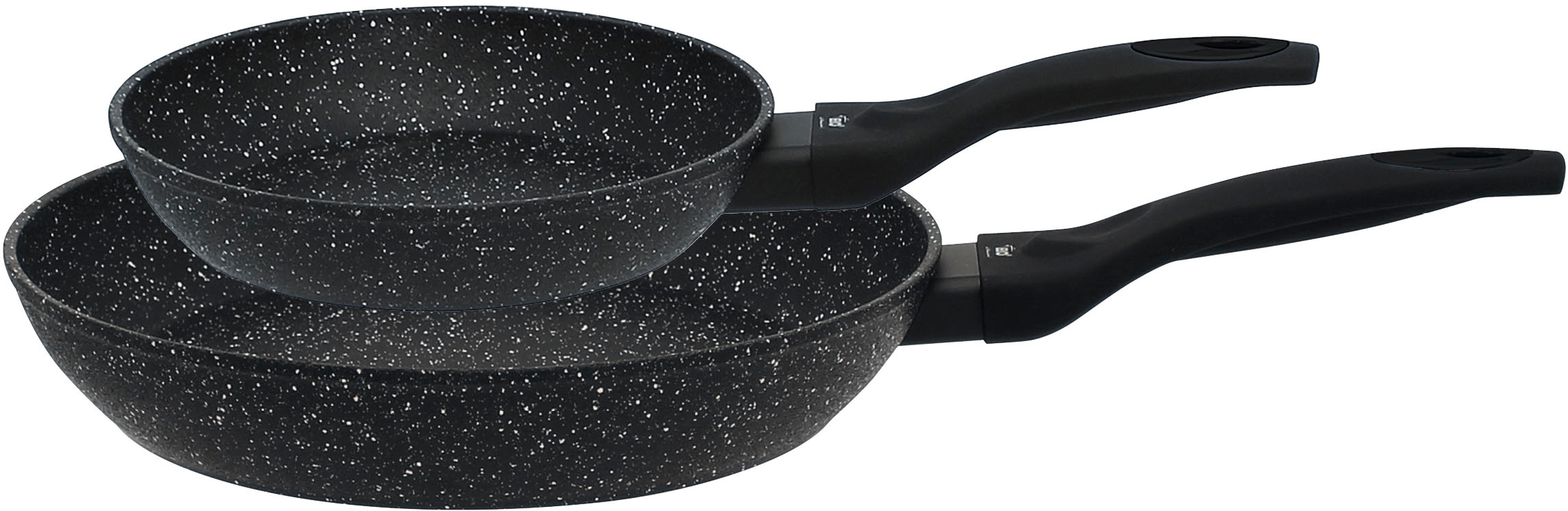 Elo Pfannen-Set »Granit Passion 2-teilig (20/28 cm)« Aluminium Set, je 1 Bratpfanne Ø 20/28 cm, 2 tlg. extra raue Oberfläche mit weissen Punkten