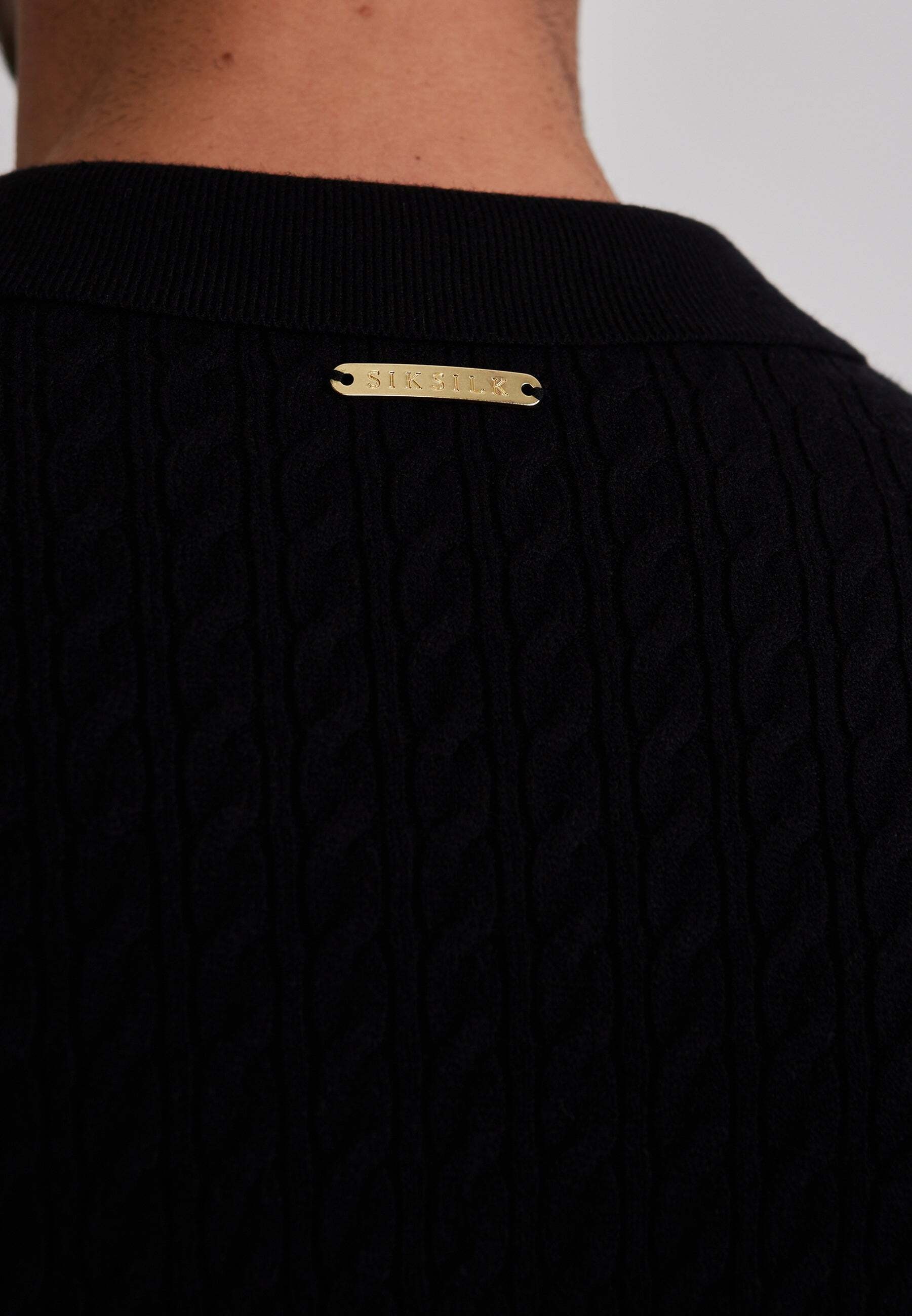 Siksilk Langarm-Poloshirt »Siksilk Langarmpolo Knitted Polo«