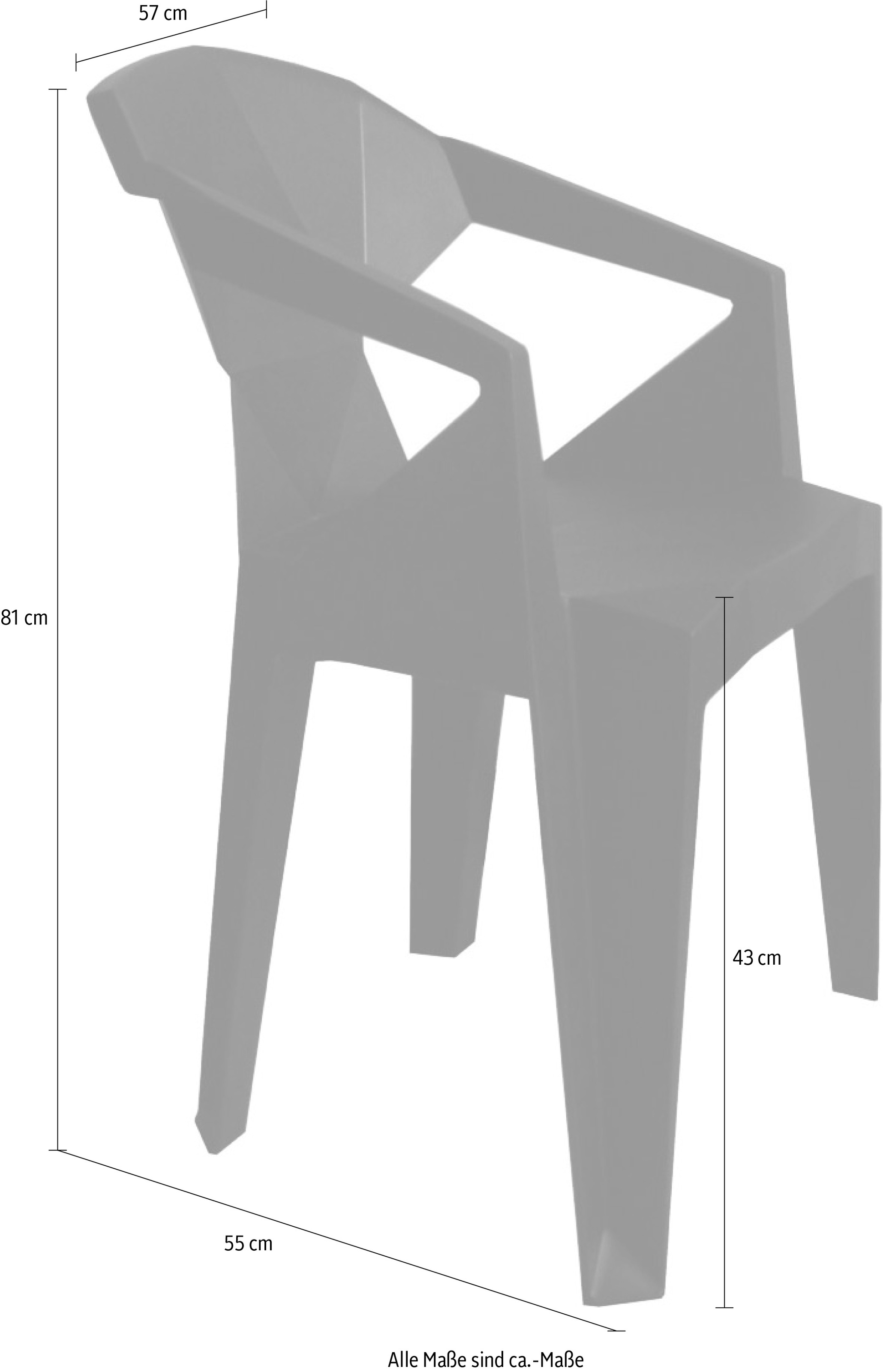 Kayoom 4-Fussstuhl »Stuhl Galerie, praktisch und gemütlich« () 1 Stk.modern, robust, pflegeleicht, für Indoor und Outdoor geeignet