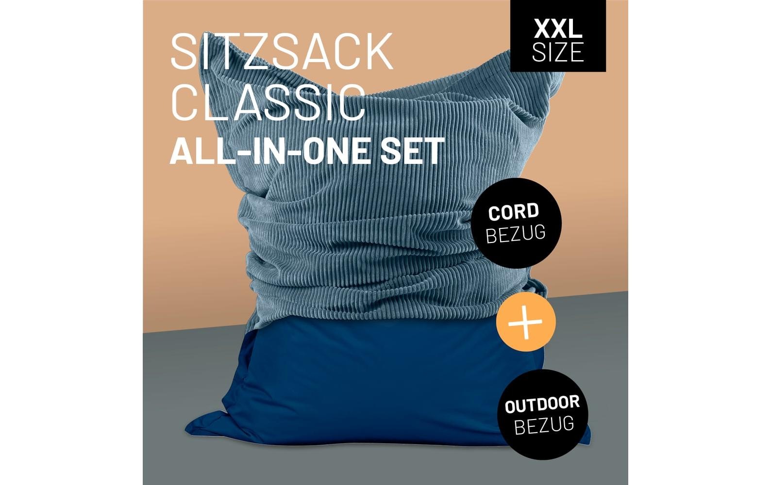 Lumaland Pouf »+ Cordhülle 380 l« 3 cuis tlg. Sitzsack für innen und aussen