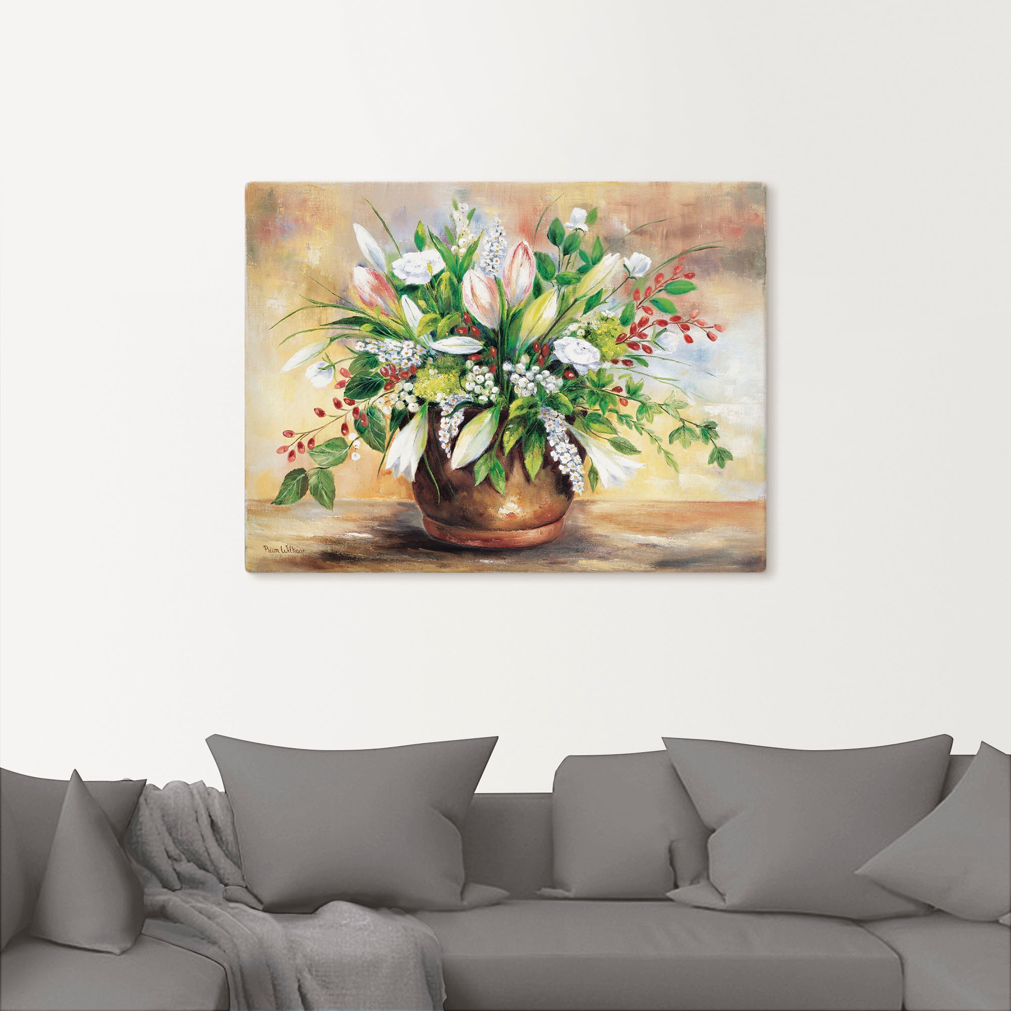 Artland Tableau sur toile »Blütenverschönerung« 1 cuis tlg. auf Holzrahmen gespannt