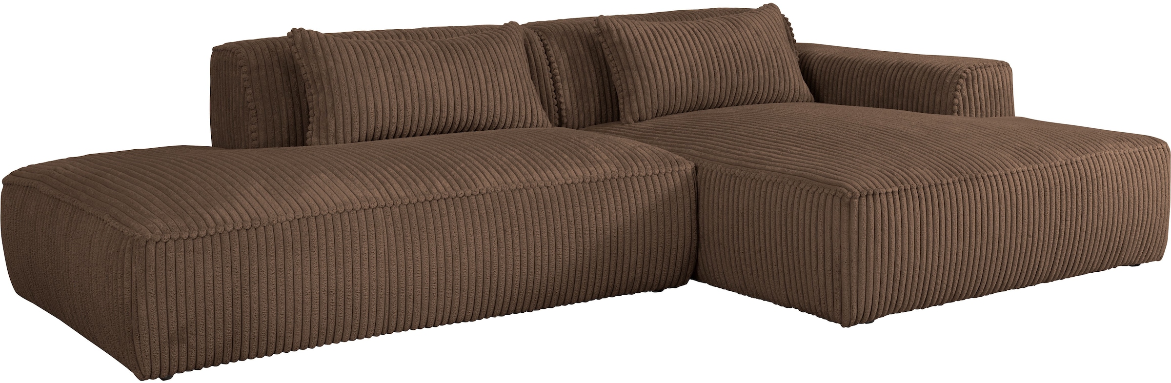 exxpo - sofa fashion Canapé d'angle »Billund modernes Designsofa, bequem und elegant, Breite 294cm, L-Form« modern, L-form, Wellenfedern, inklusive 2x Nierenkissen