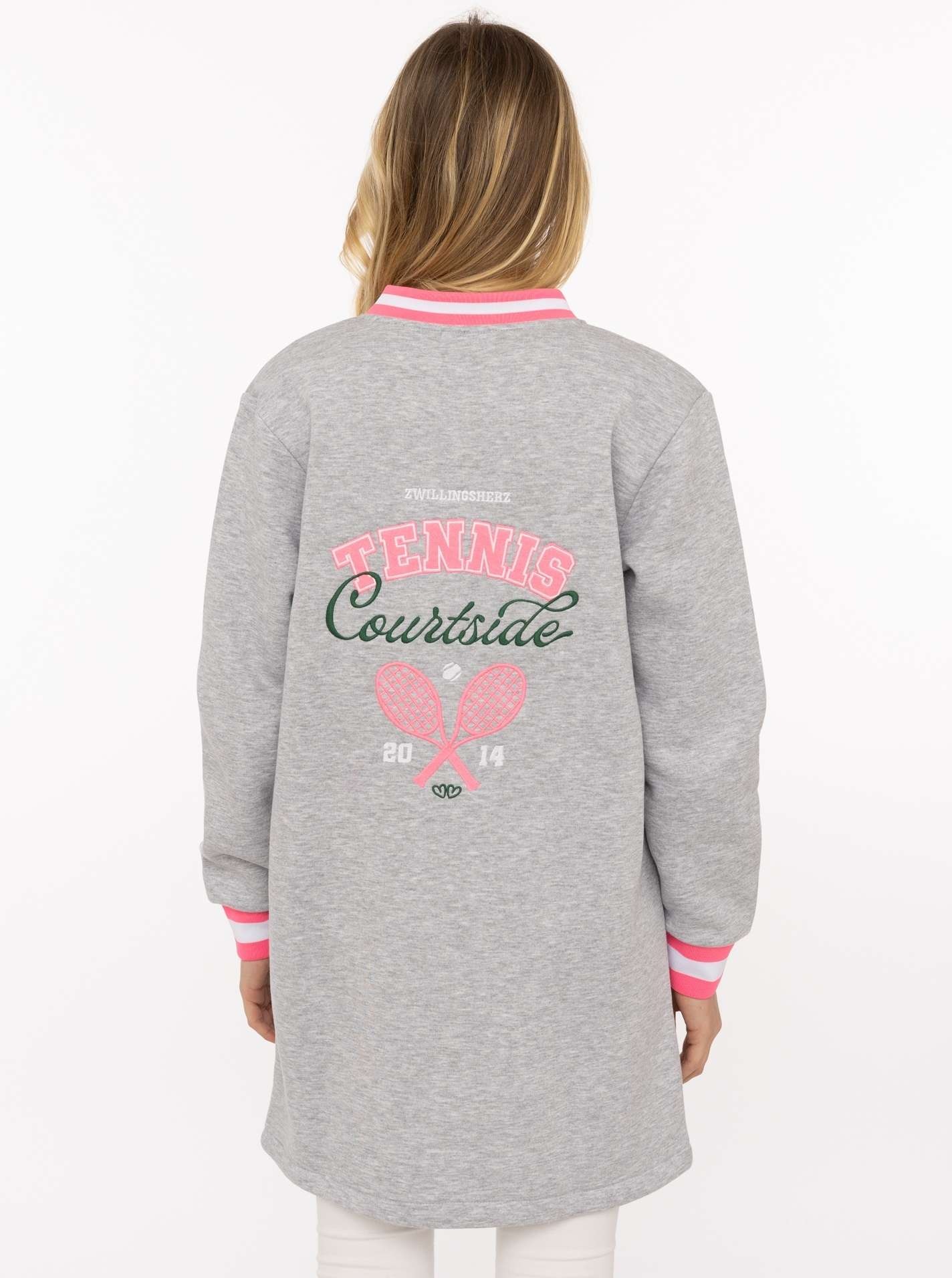 Zwillingsherz Manteau court »"Courtside"« Stickerei,Ressverschluss, elastische Bündchen