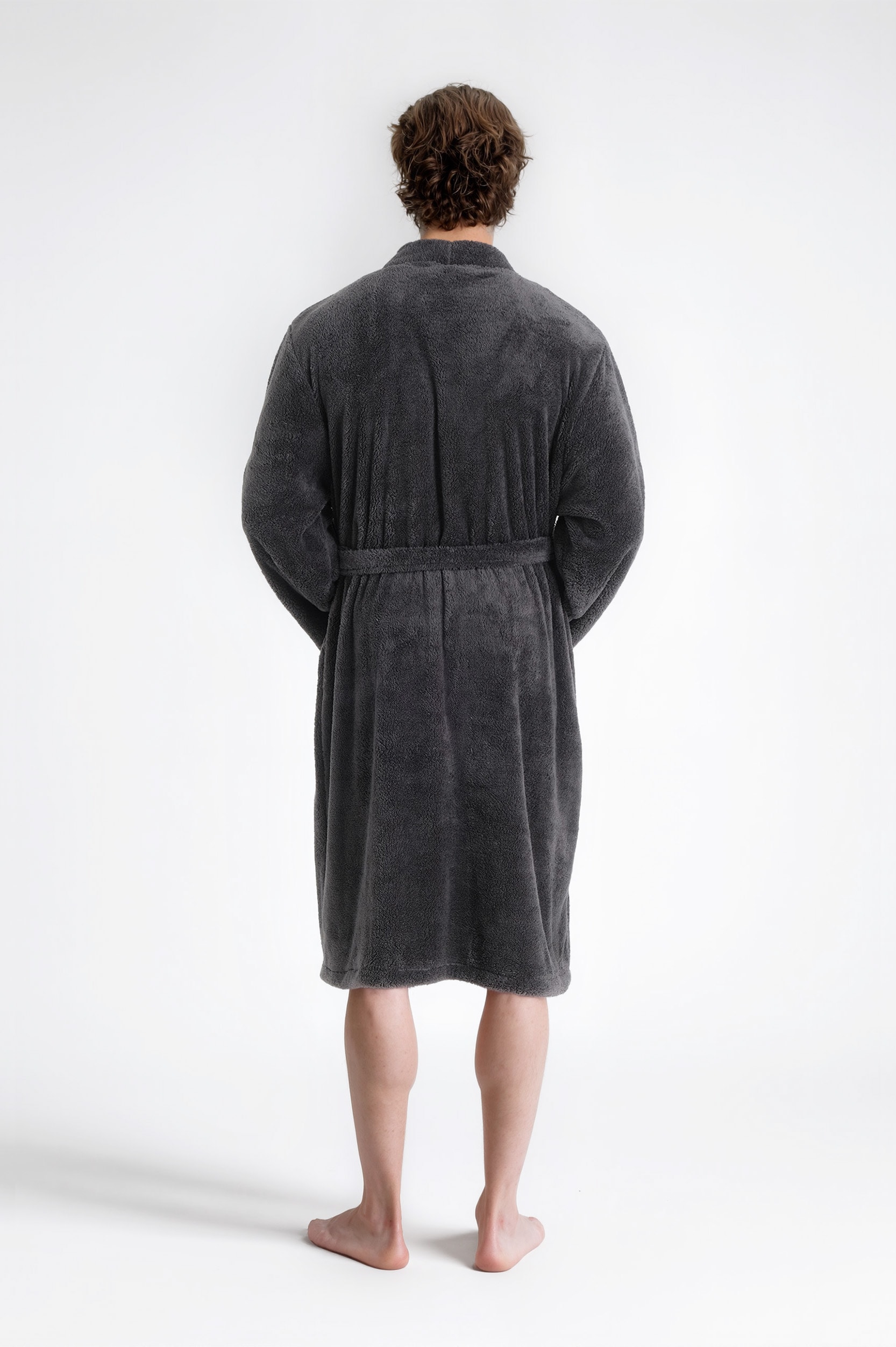 my home Unisex-Bademantel »Lillou Kimono, ideal für Sauna & Spa, Hotelbademantel, Morgenmantel« 1 Stk. tlg., kuschelig weicher Fleece, plüsch, für Damen und Herren, XS-3XL