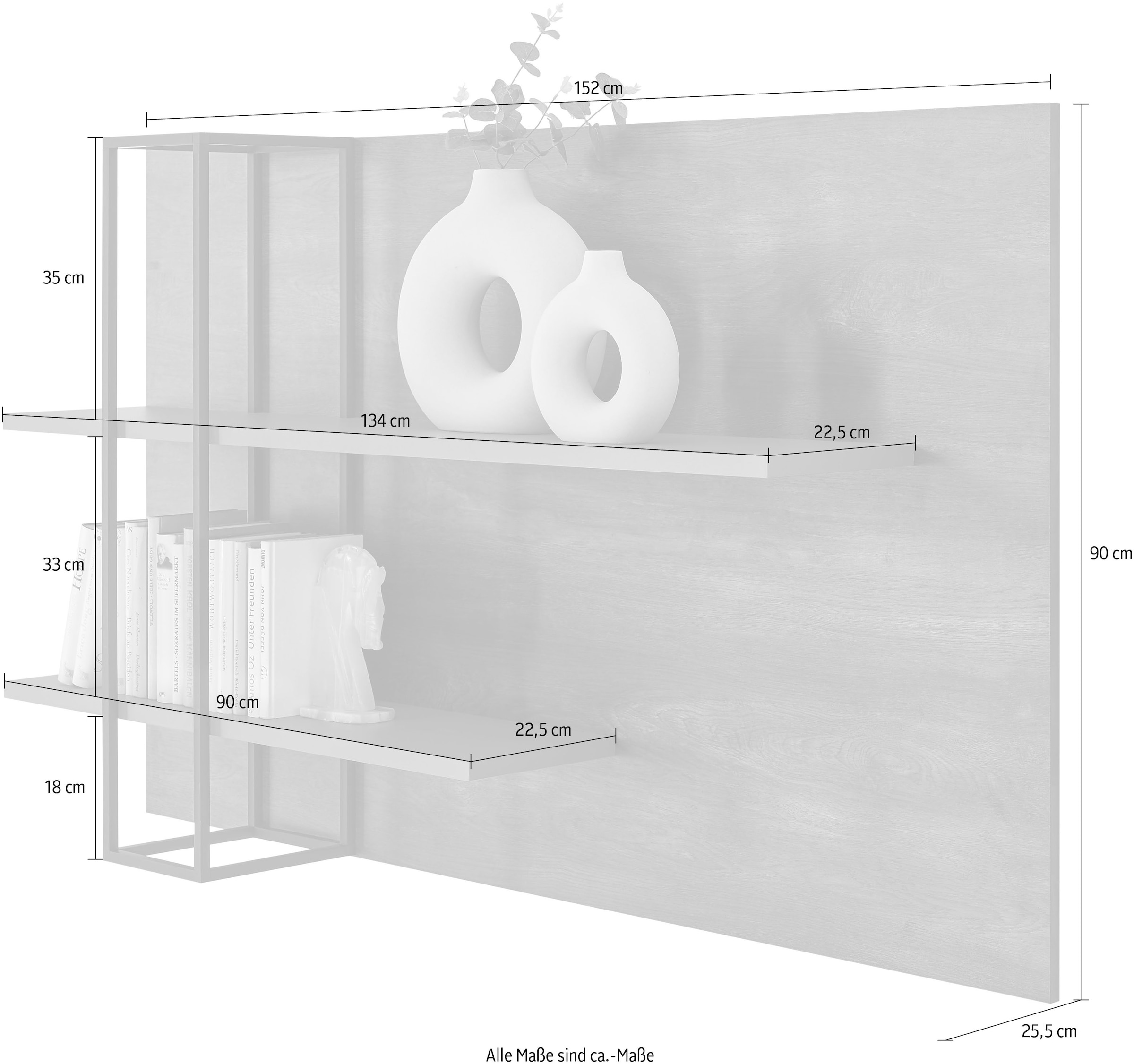 Home affaire Étagère murale »LARGO« Breite ca. 152 cm