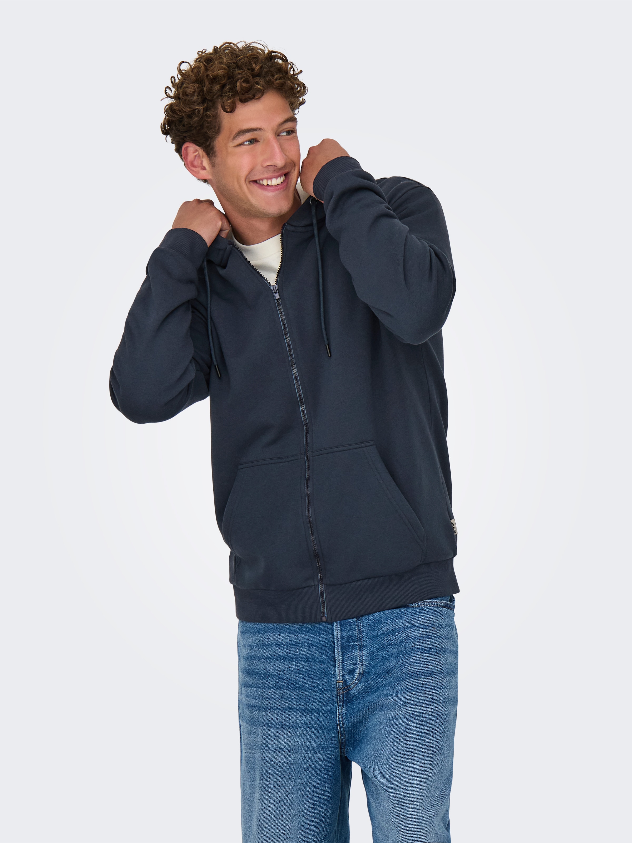 ONLY & SONS Sweat à capuche »ONSCERES ZIP THR. HOODIE SWEAT NOOS«