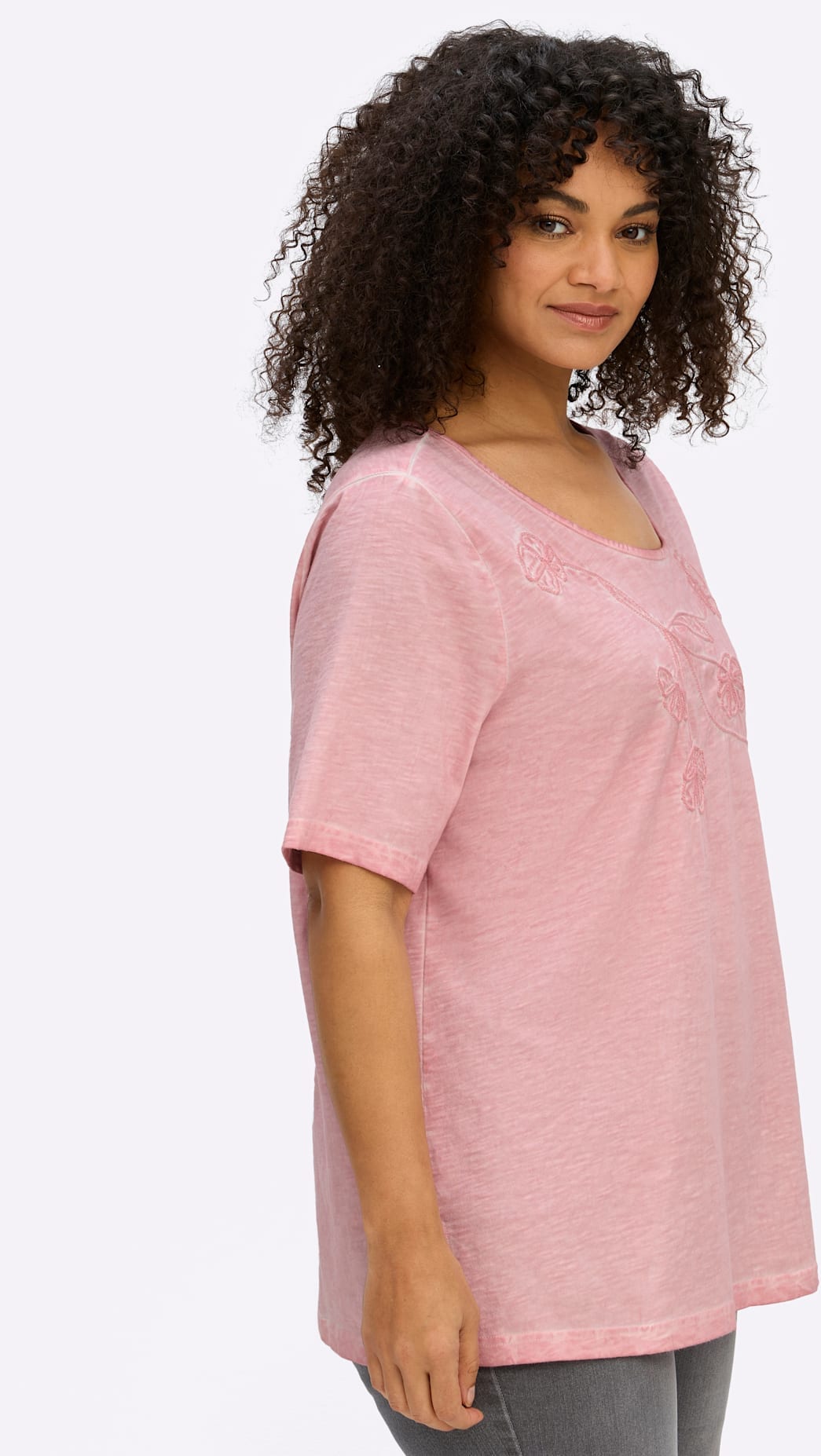 Sheego T-shirt »Halbarmshirt« 1
