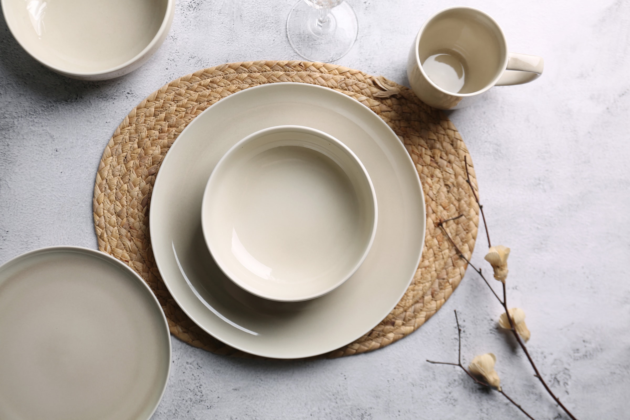 GOODproduct Geschirr-Set »Flett, mit Reaktivglasur« Teller Set, spülmaschinenfest und mikrowellengeeignet