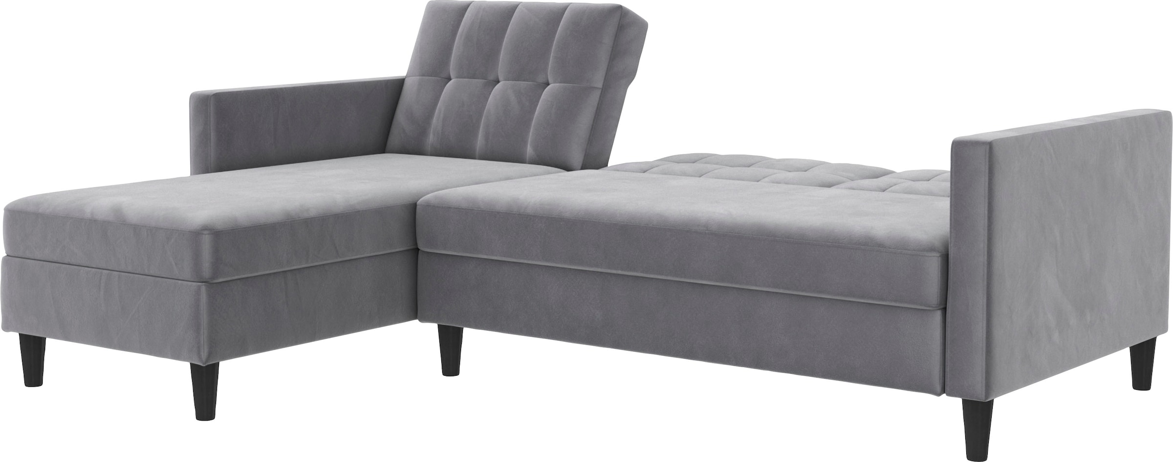 Dorel Home Canapé d'angle »Hartford II« mit Bettfunktion und Stauraum, Recamiere beidseitig montierbar