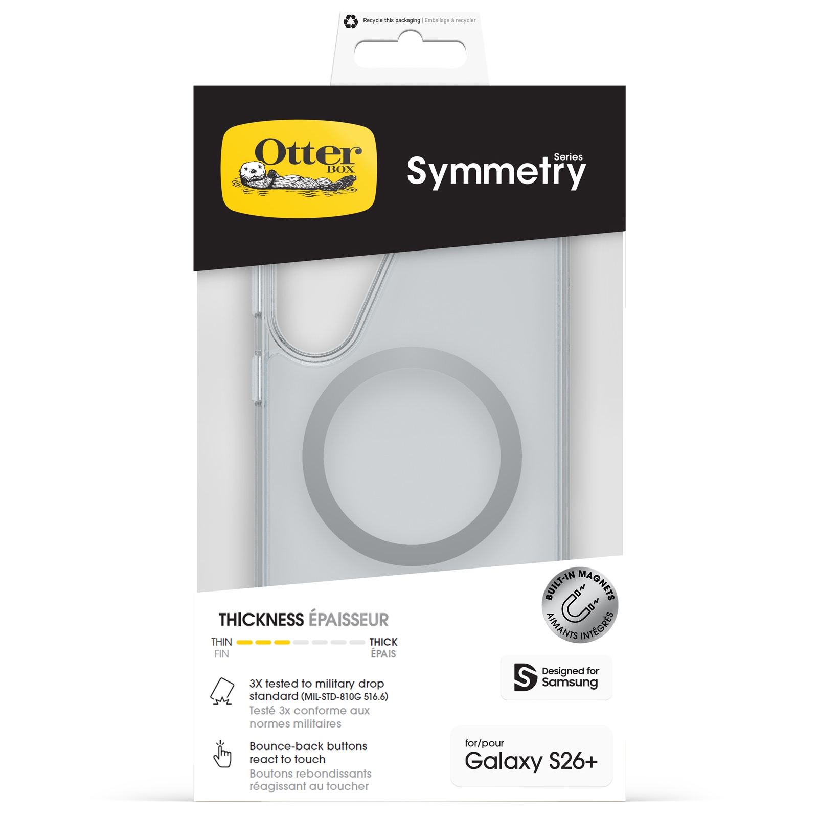 Otterbox Housse pour téléphone portable »Symmetry Series für Samsung Galaxy S26+« Backcover, Schutzhülle, Handyschutzhülle, Case, Schutzcase, stossfest