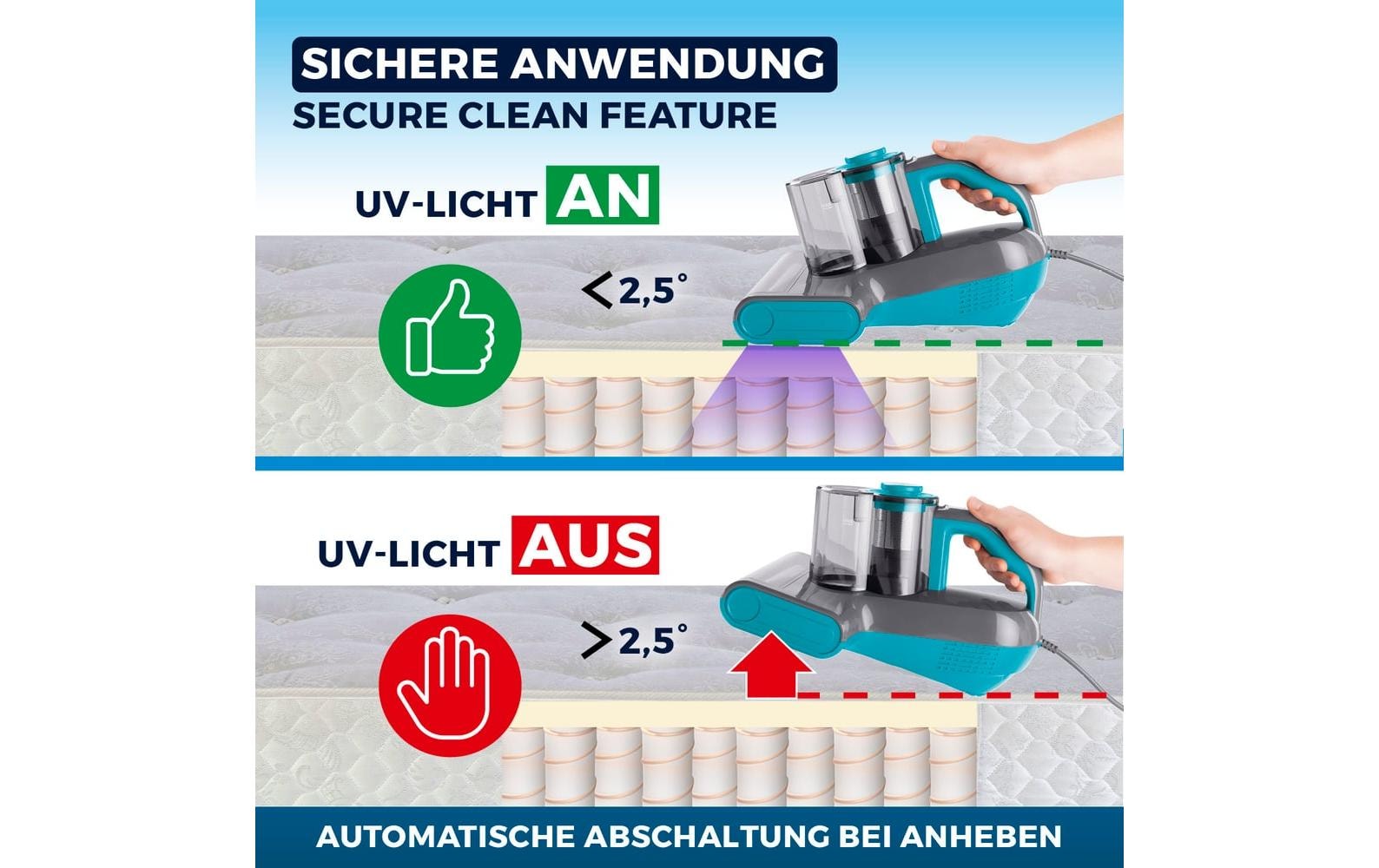 CLEANmaxx Wasch-Sauger »CLEANmaxx Milben-Handstaubsauger«
