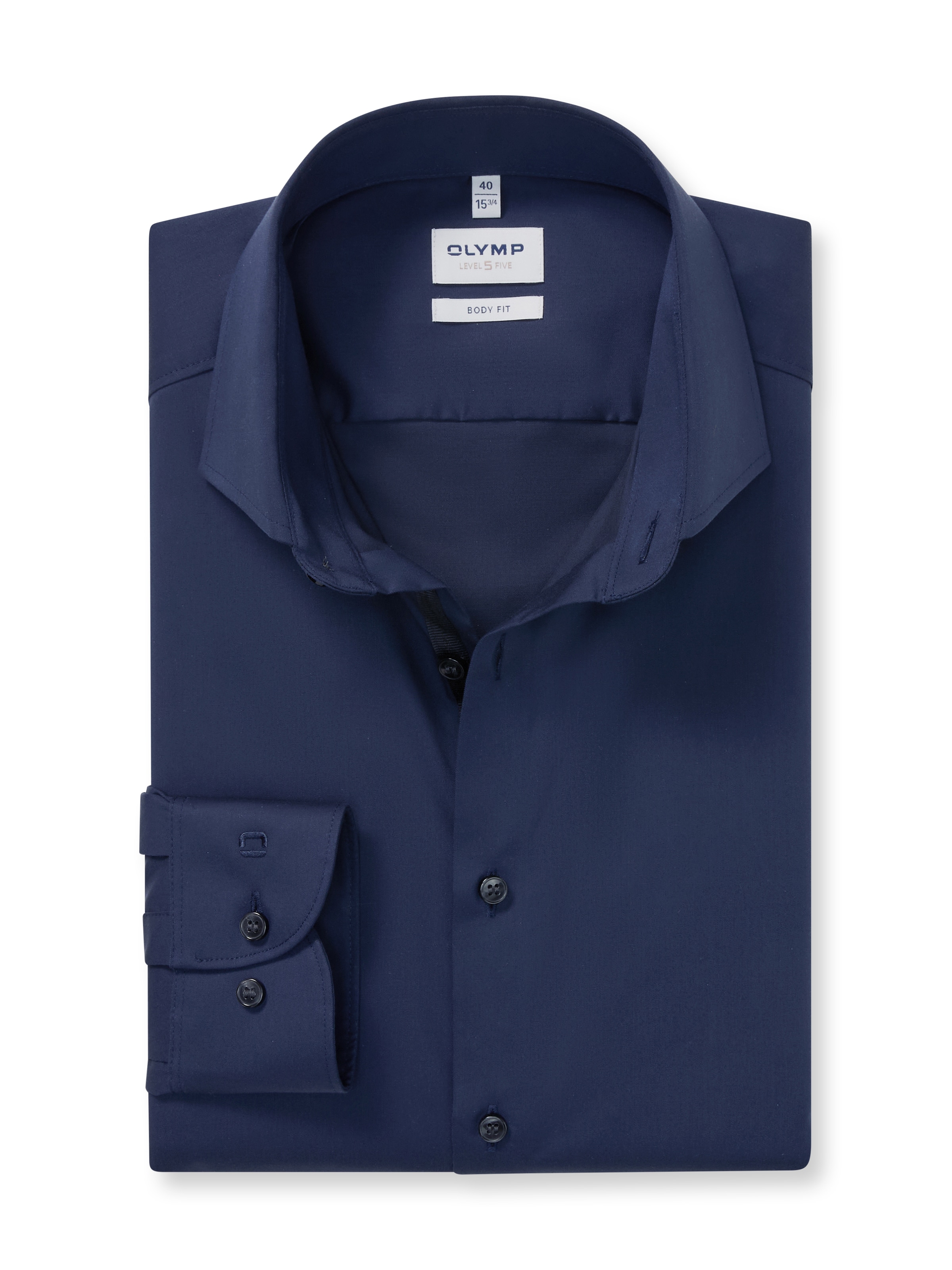 OLYMP Chemise à manches longues »Level Five« Businesshemd, unifarben, body fit, Royalkentkragen