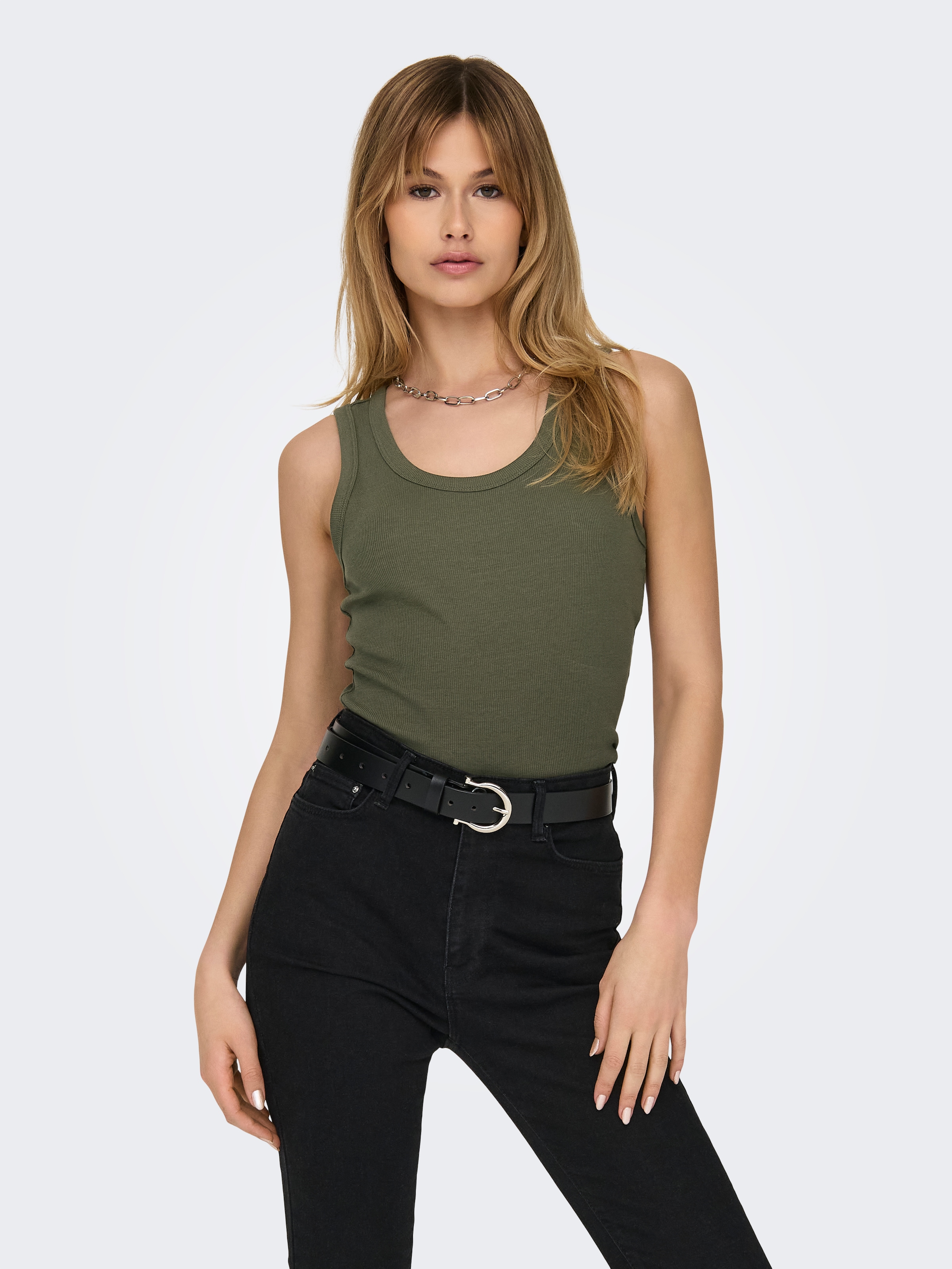 ONLY Tanktop »ONLEASY S/L TANK TOP JRS 2 PACK« Packung, 2 Stk. Baumwollmischung, regular fit