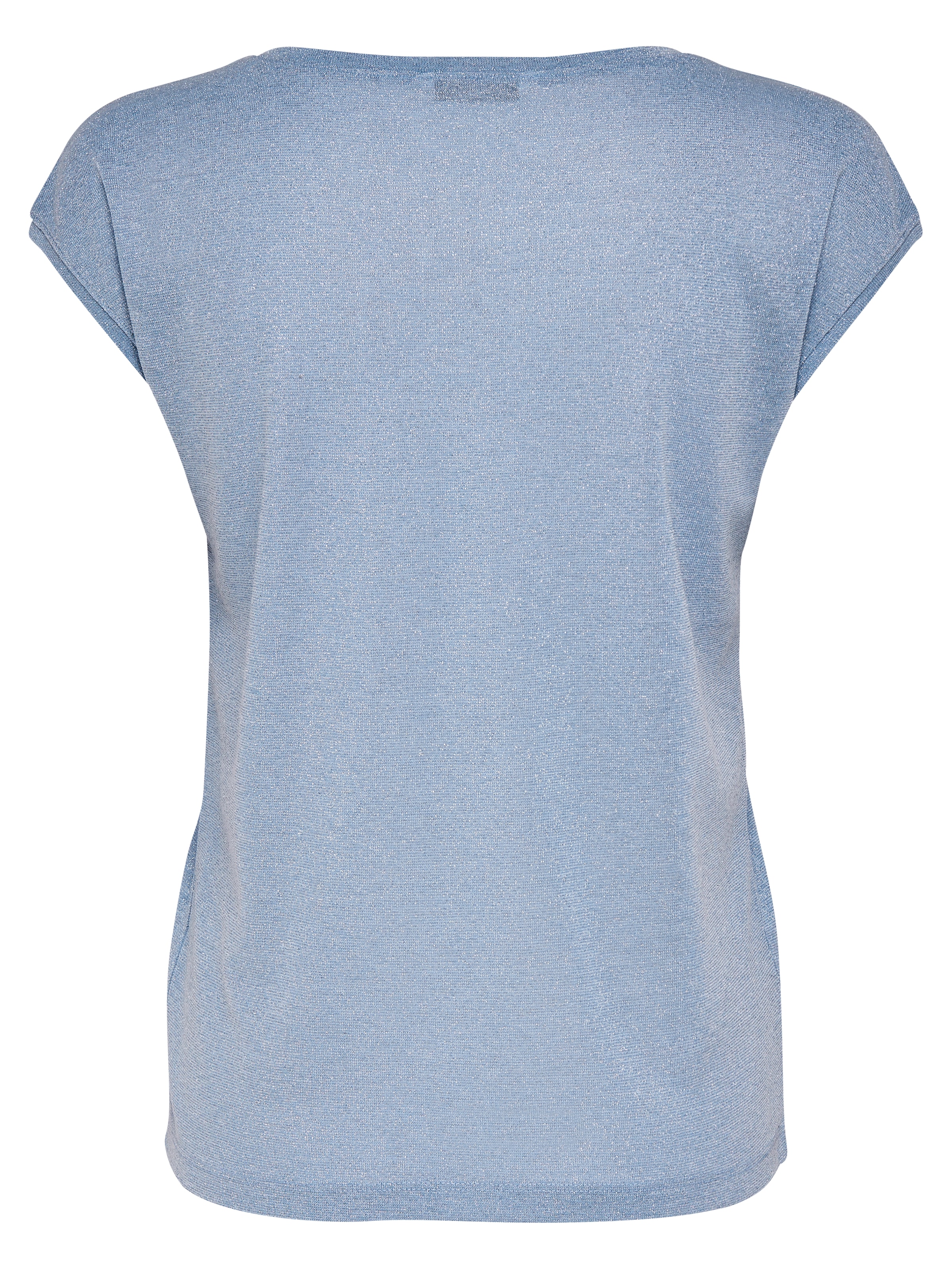 ONLY T-shirt à manches courtes »ONLSILVERY S/S V NECK LUREX TOP JRS NOOS« Mélange de matières avec paillettes, coupe ample, col rond