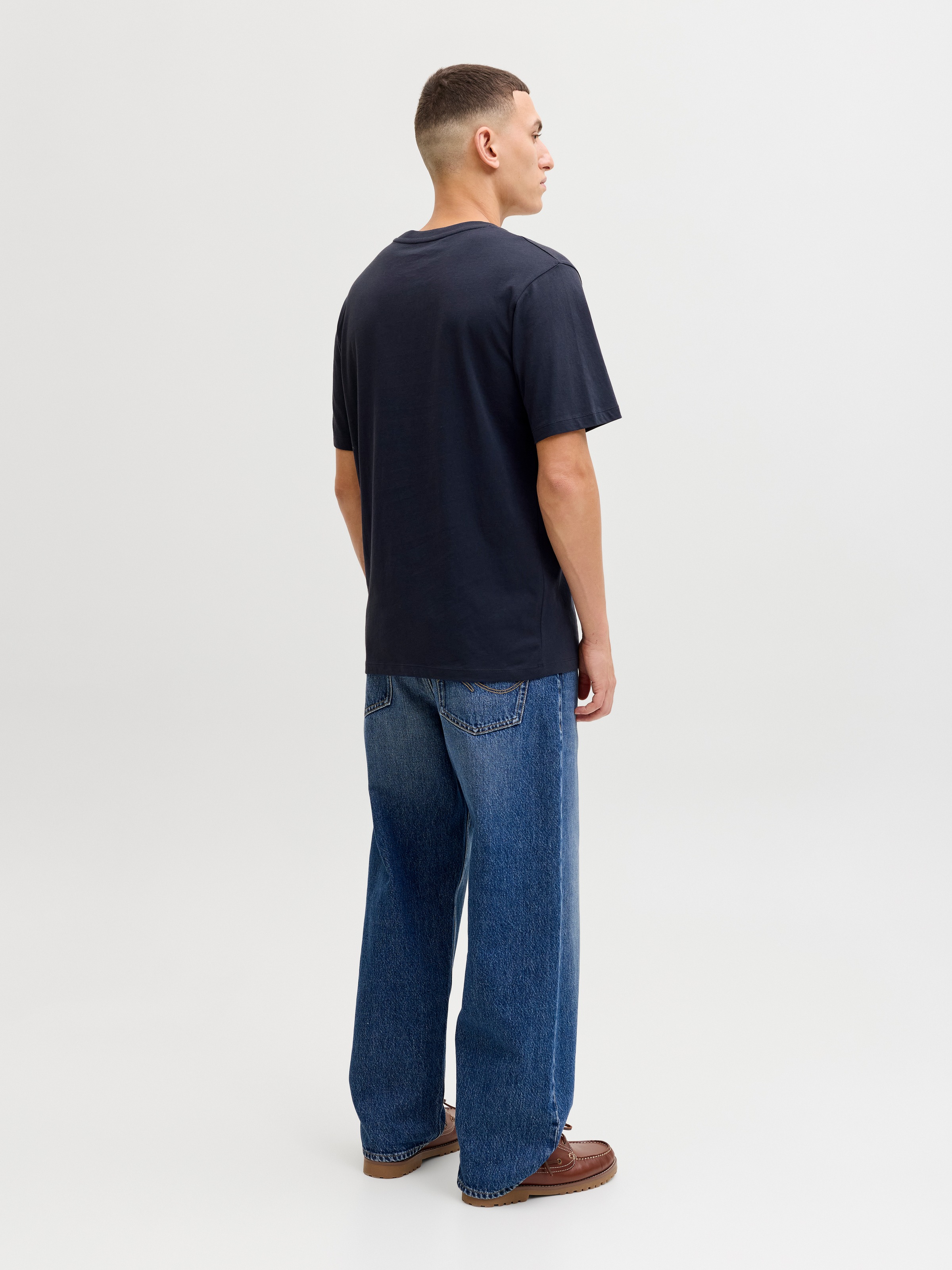 Jack & Jones Rundhalsshirt »JJCOLE PRINT TEE SS CREW NECK«