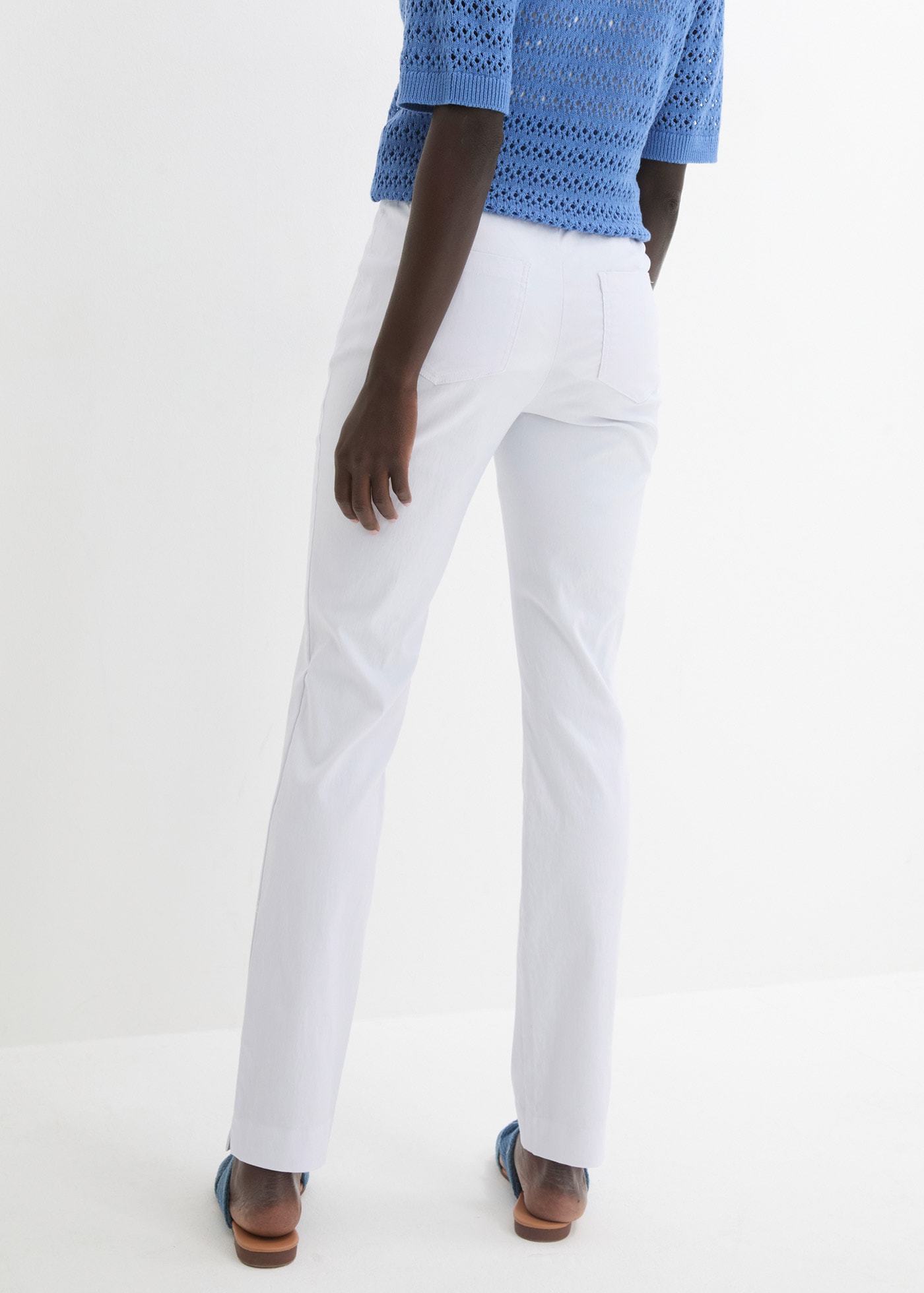 bonprix Pantalon stretch »Stretch-Hose in Schlupfform«  aus Viskose, Slim Fit Passform, Schlupfform mit Gürtelschlaufen