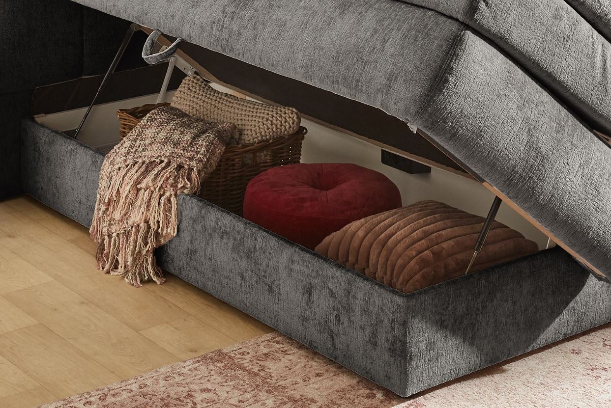 Jockenhöfer Gruppe Lit boxspring »Queen, inklusive Strauraum/Bettkasten« matelas TTFK 7 zones, surmatelas KS, différents degrés de fermeté au choix